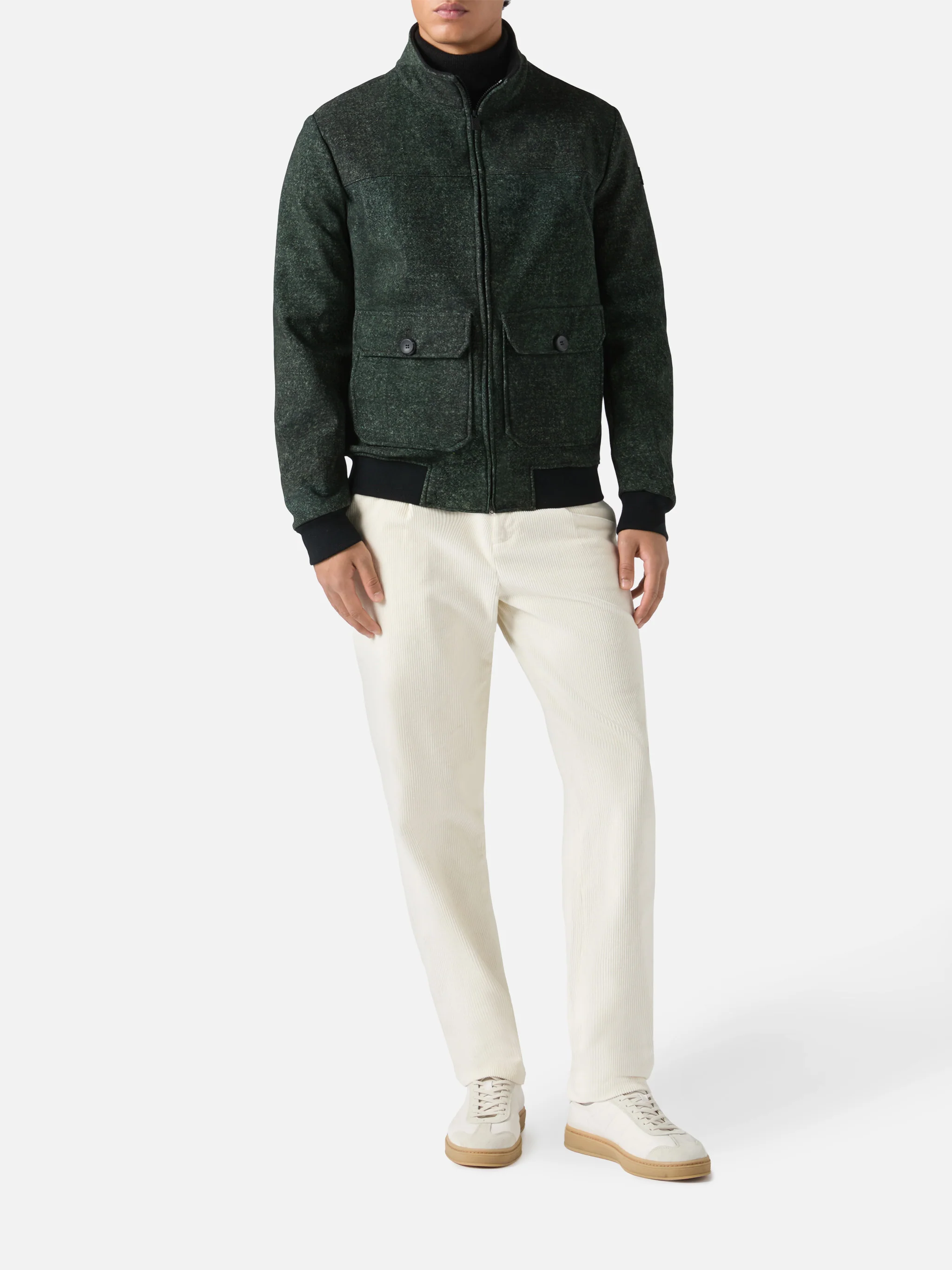 Thermo jacket Byron with melange grey wooly print - Image 2