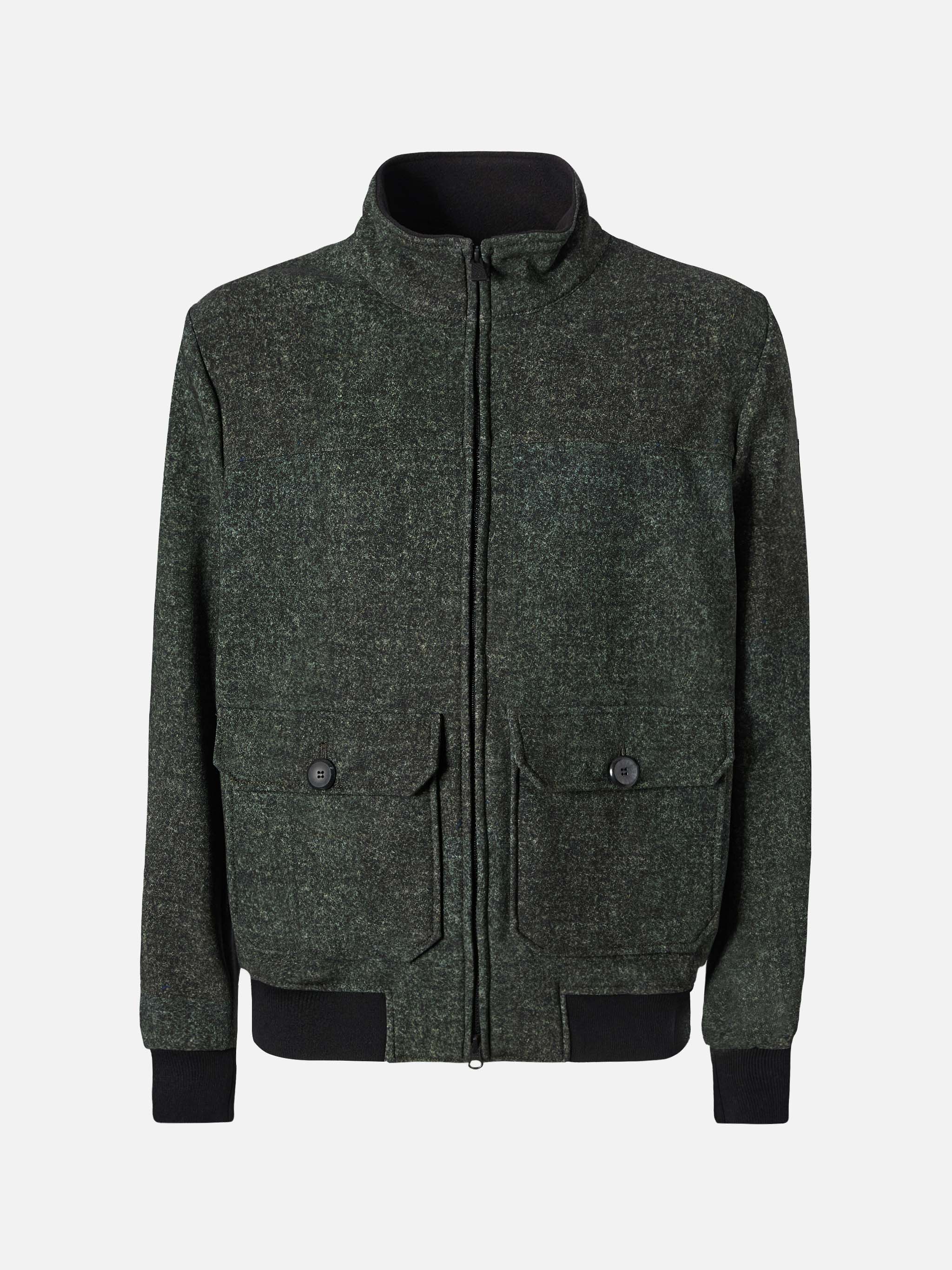 Thermo jacket Byron with melange grey wooly print - Image 6