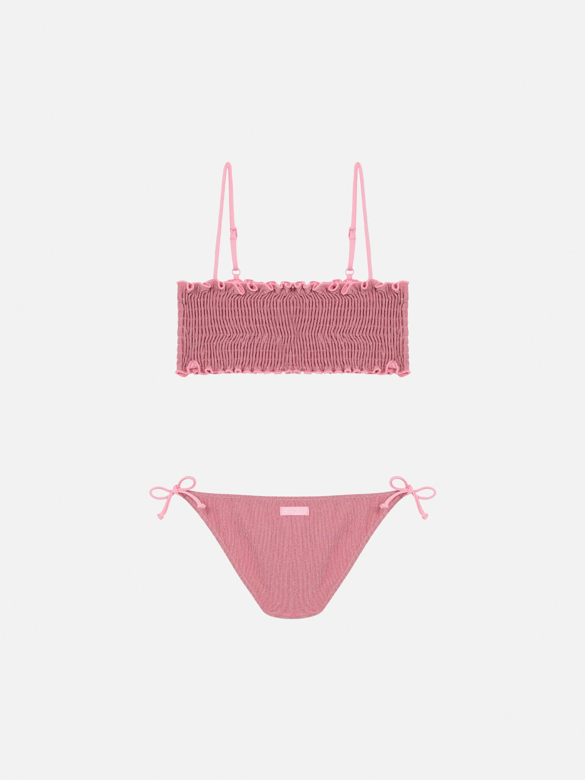 Tilly lurex bikini with smocked point embroidery - Image 2