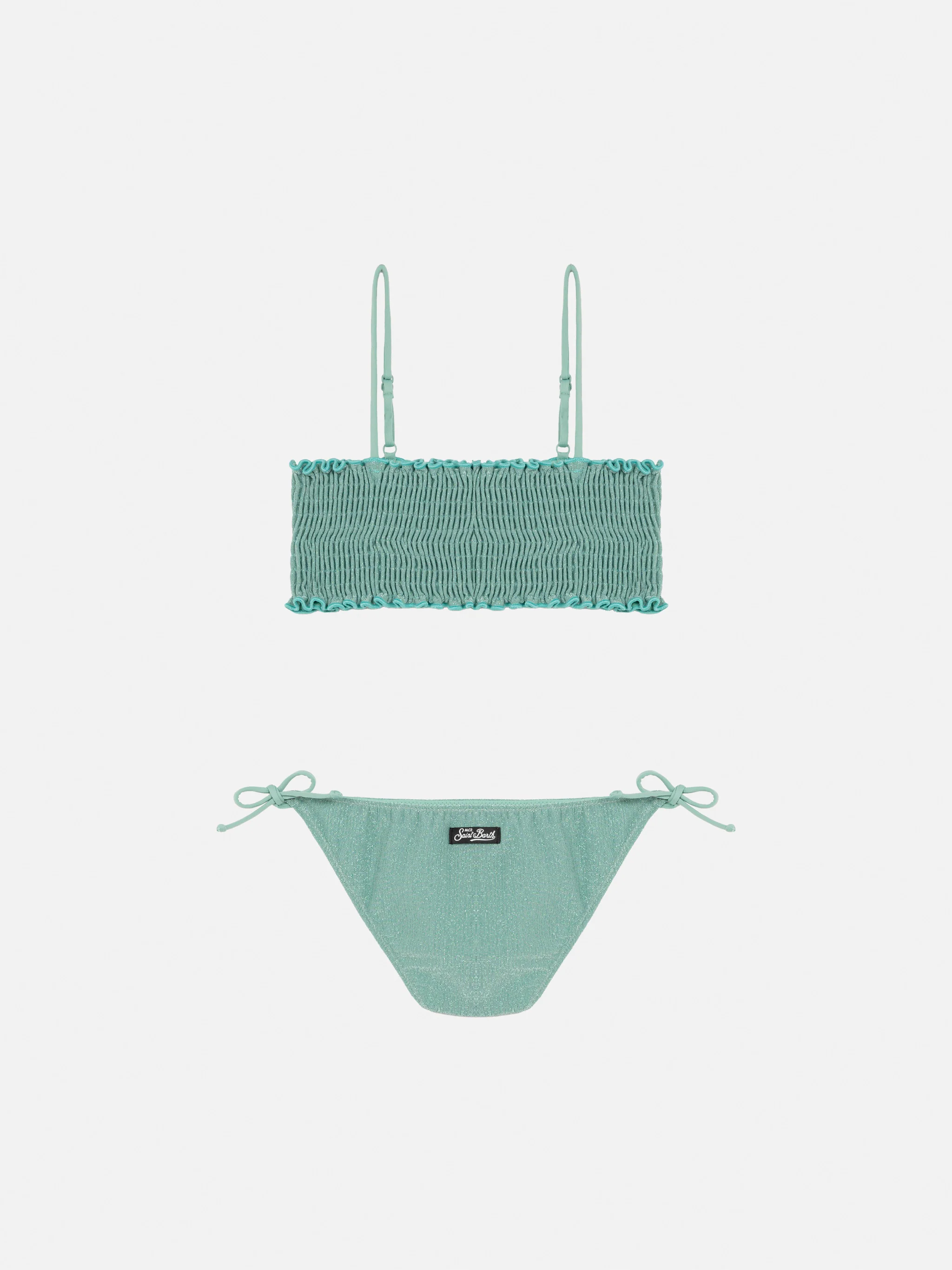 Tilly lurex bikini with smocked point embroidery - Image 2