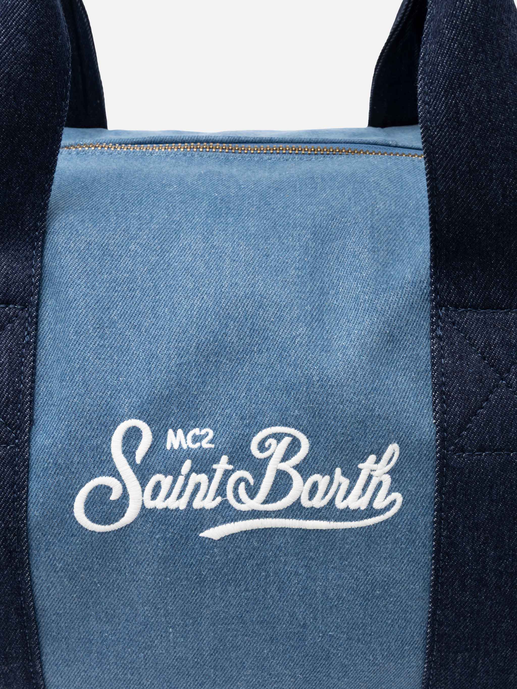 Travel duffel denim bag - Image 4