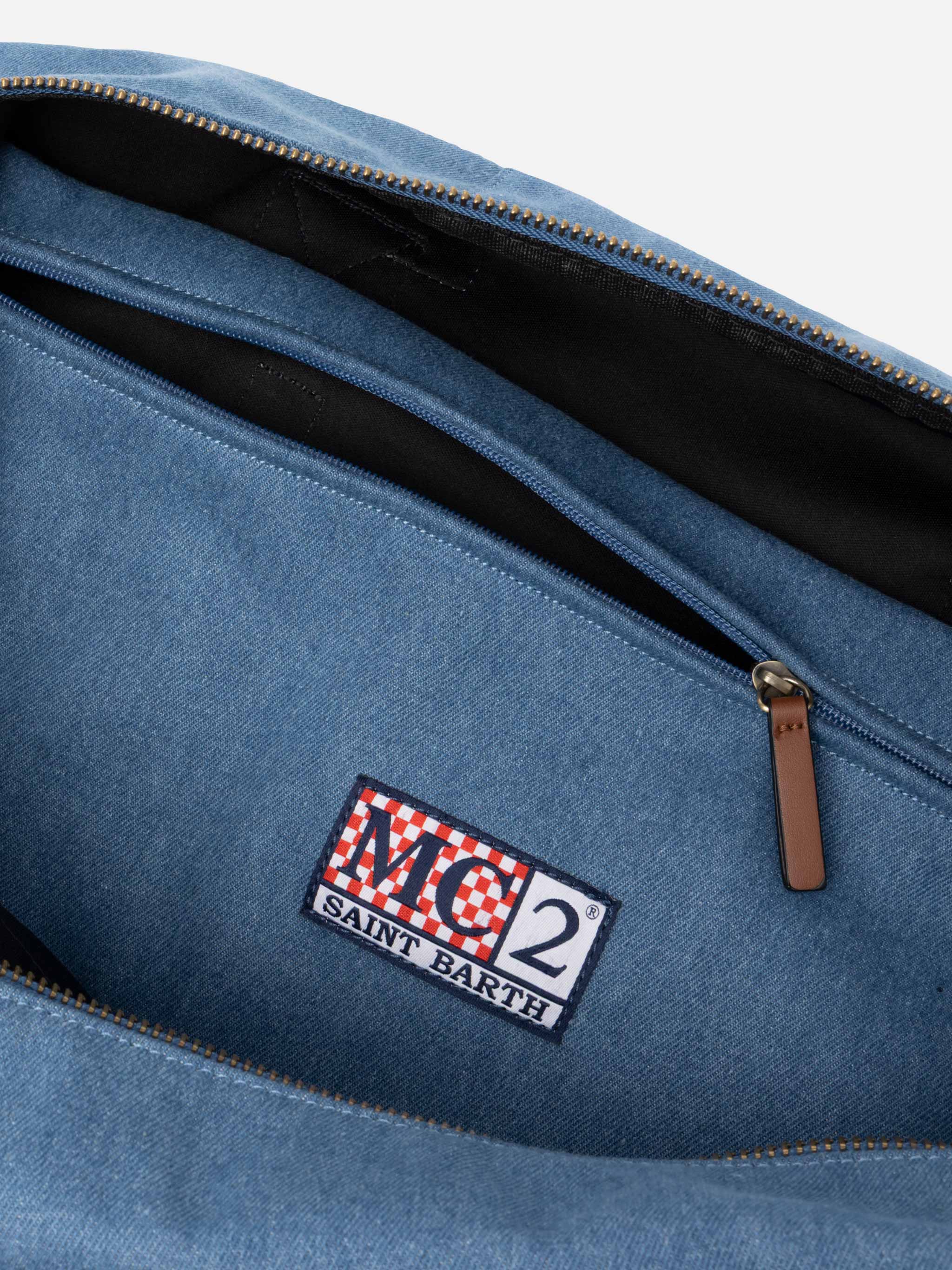 Travel duffel denim bag - Image 6