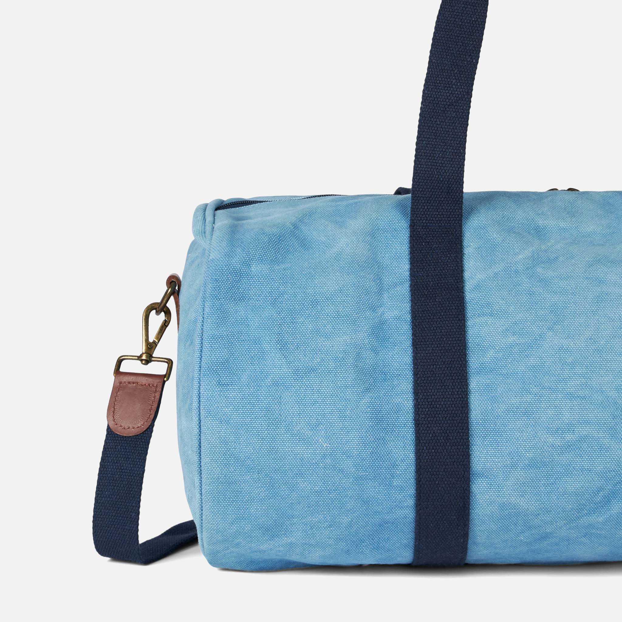Travel duffel  denim bag Jetleg Round - Image 4
