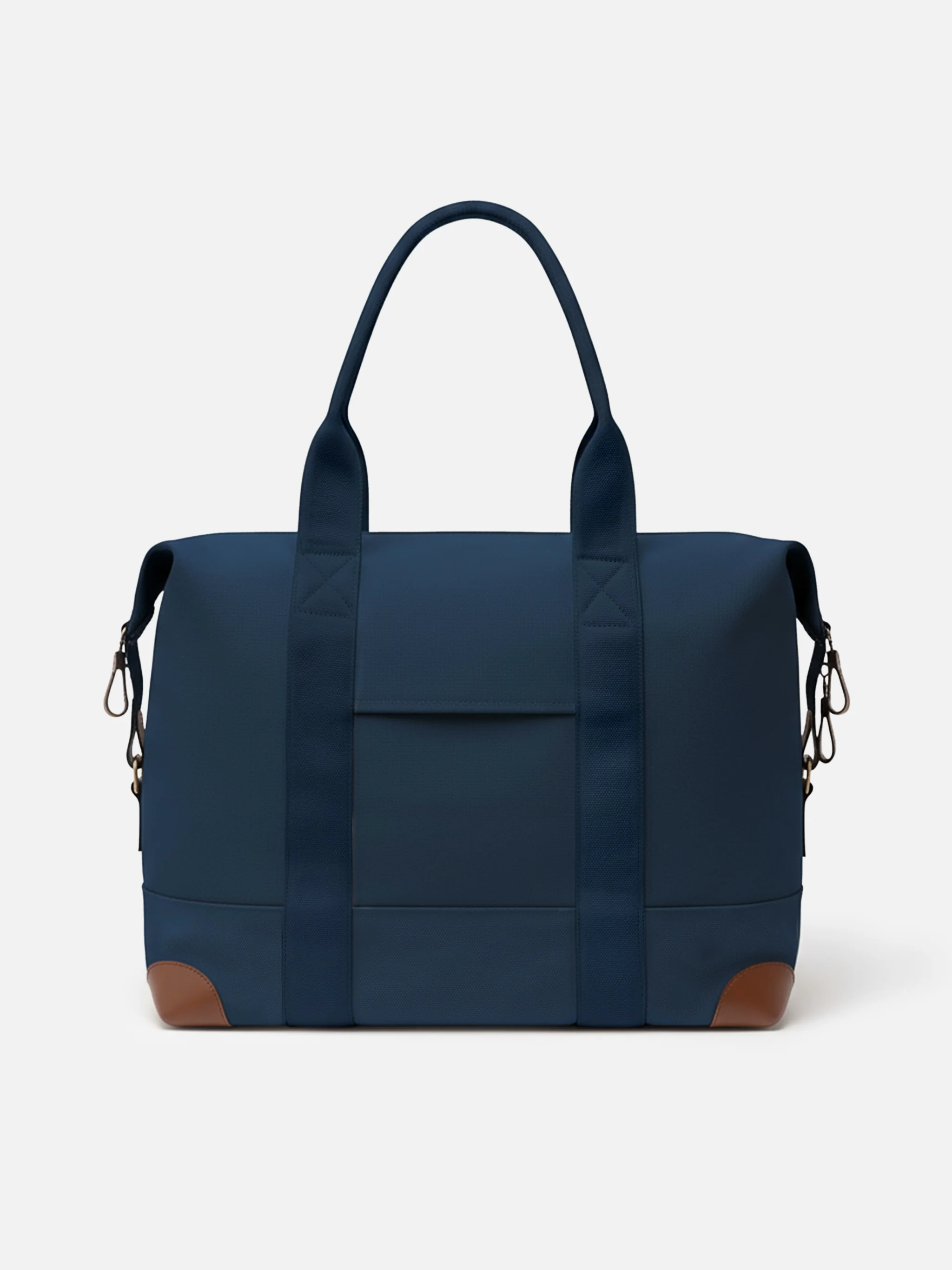 Travel duffel navy blue cotton canvas bag - Image 2
