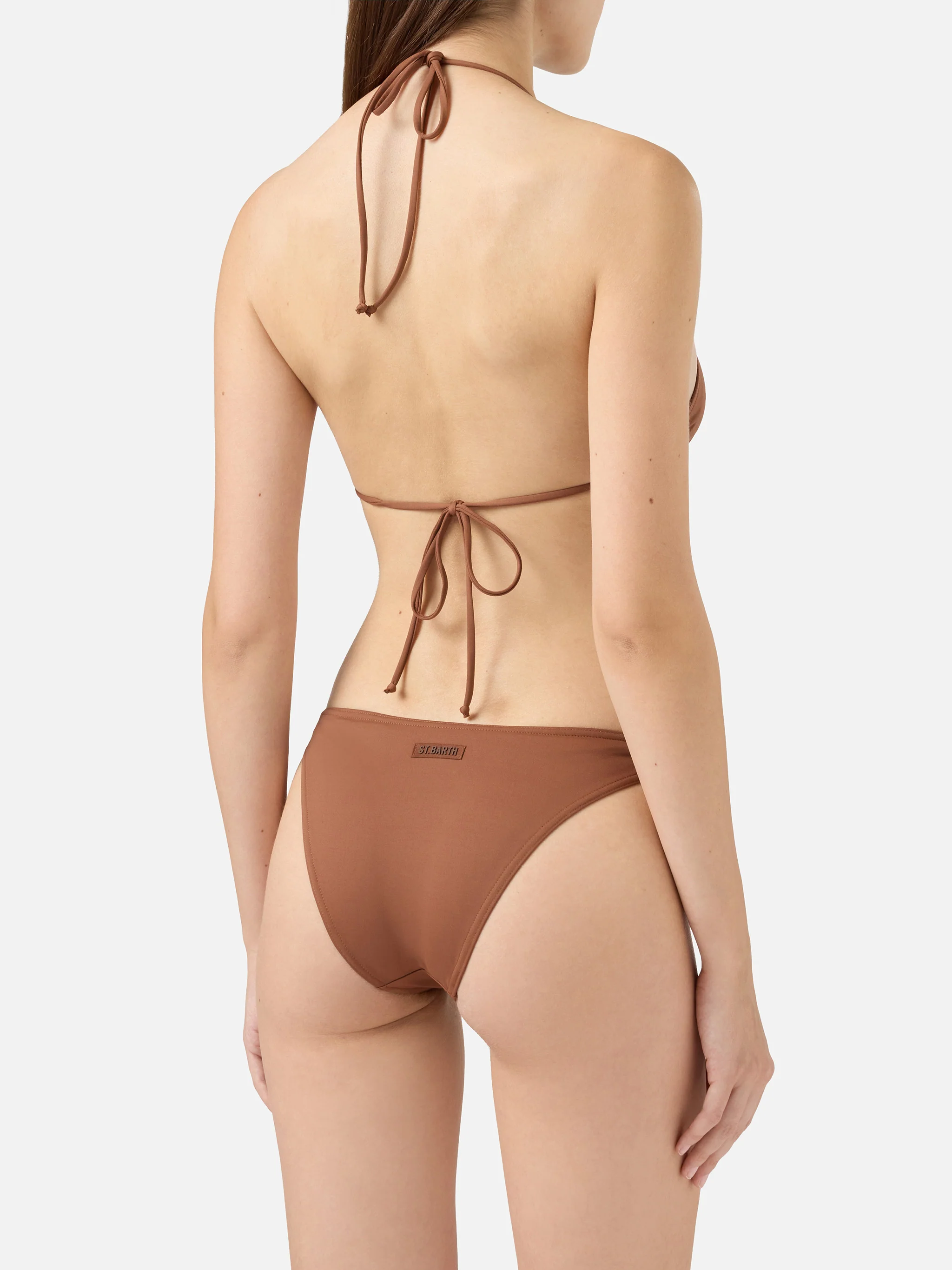 Triangle bikini Leah Lido in brown with classic swim briefs - Image 4