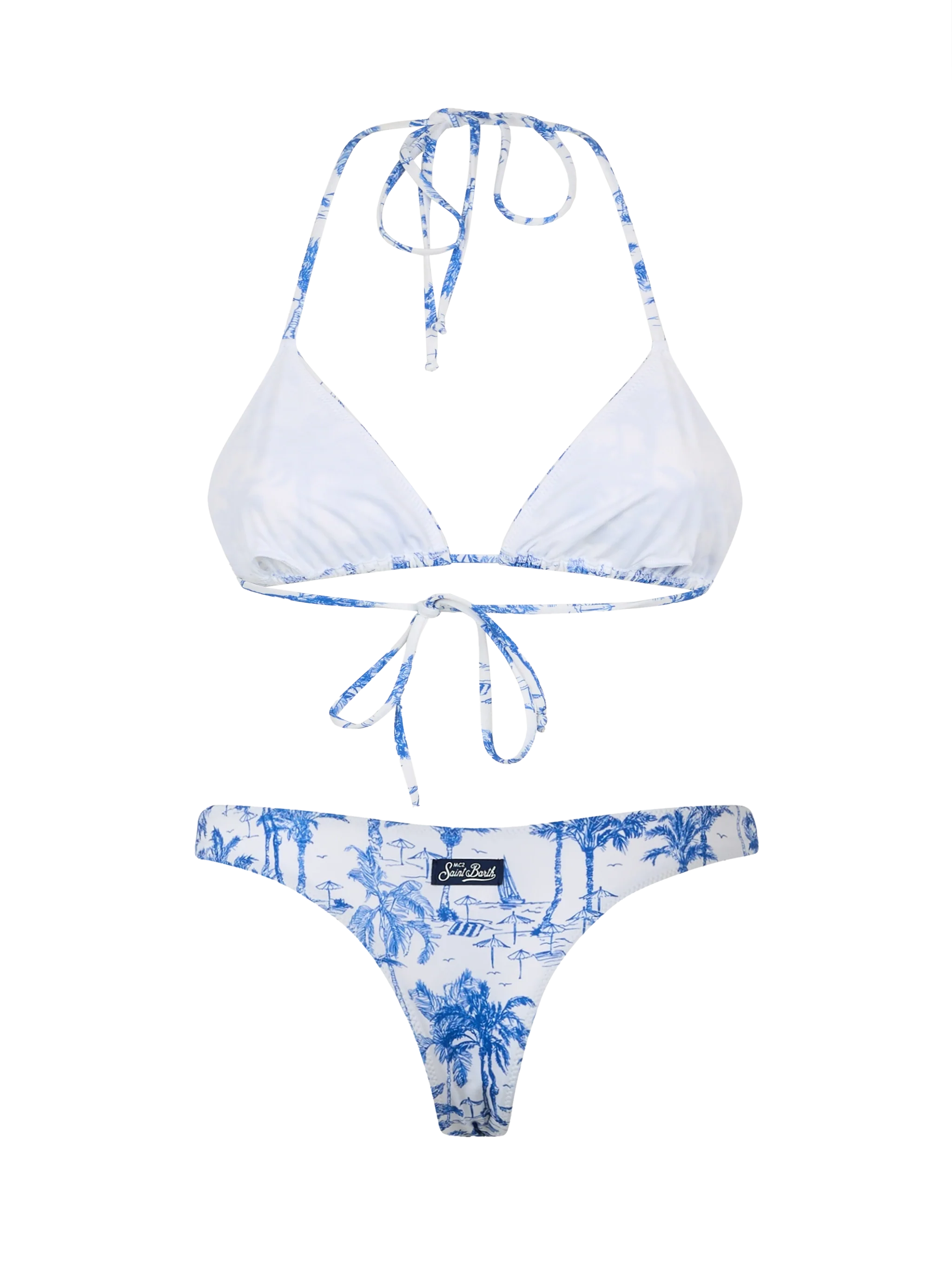 Triangle bikini Leah Naomi with toile de jouy print - Image 3