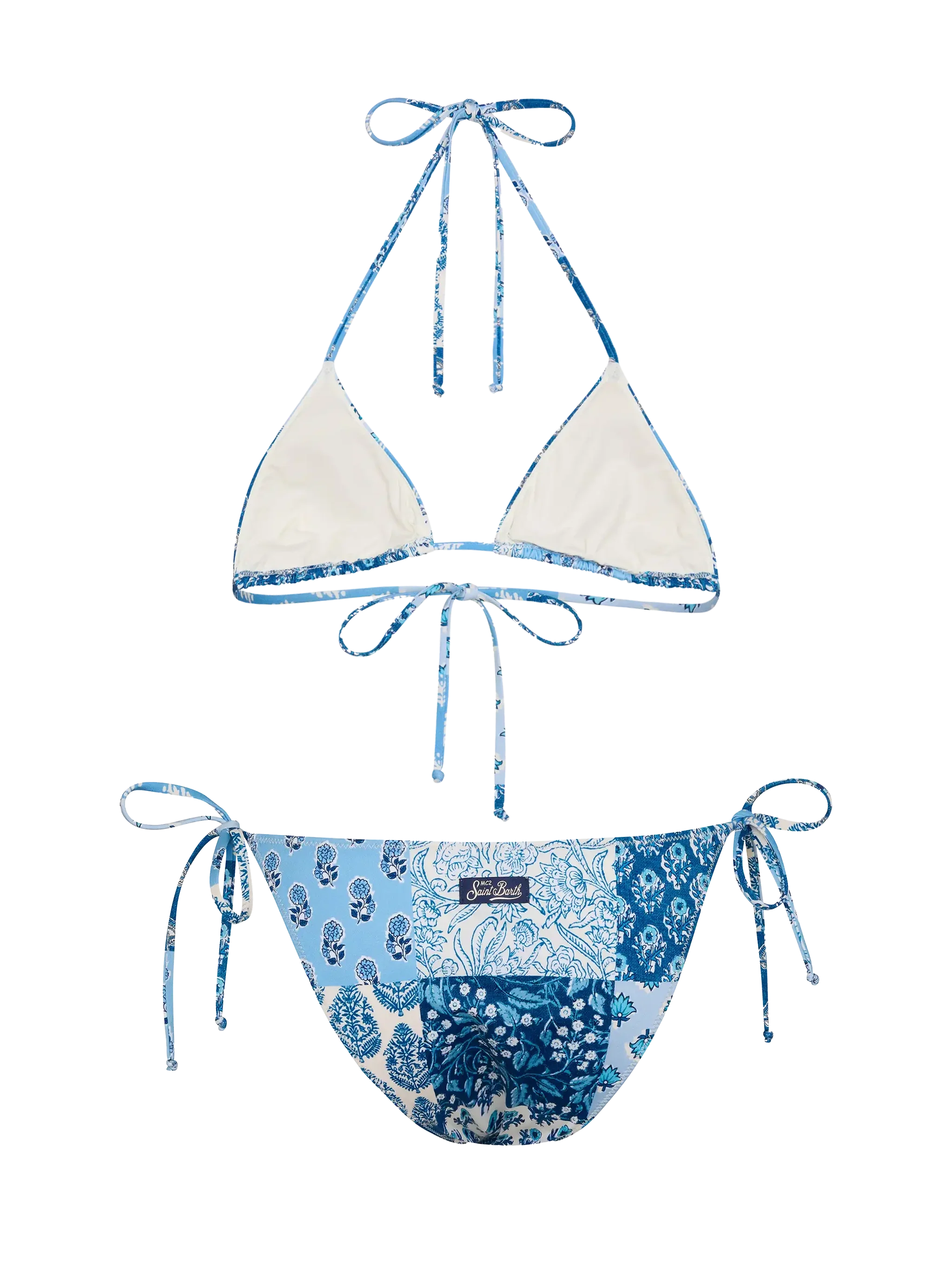 Triangle bikini Leah Virgo with floral patch print - Image 3