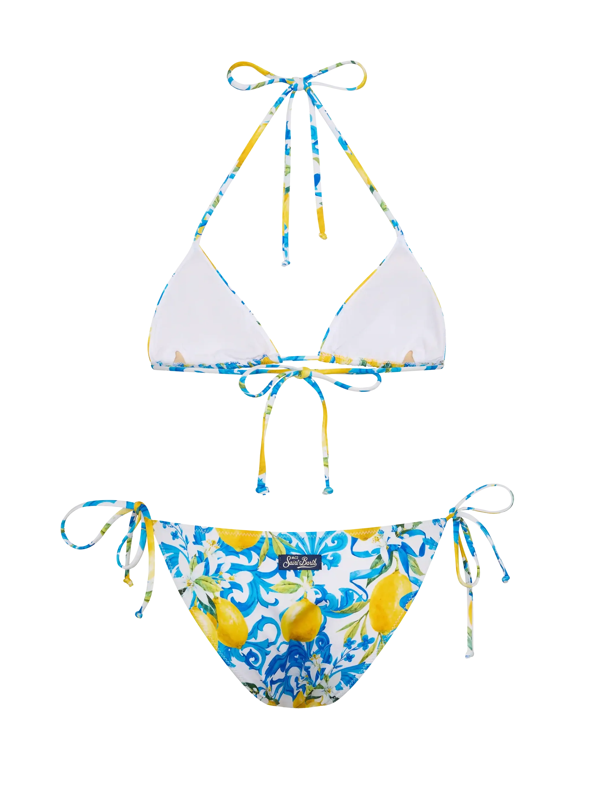 Triangle bikini Leah Virgo with majolica print - Image 3