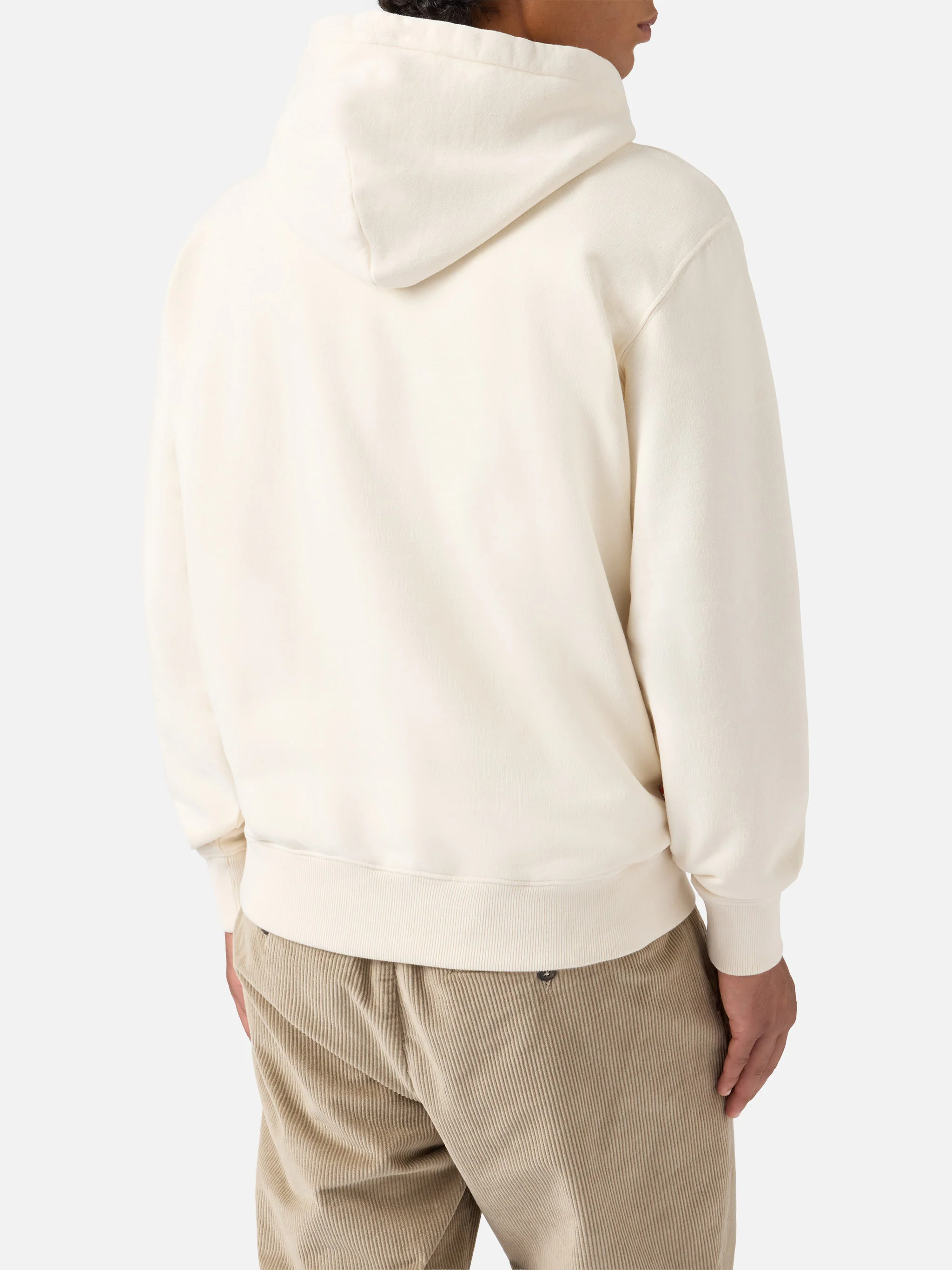 Tribeca cotton hoodie in cream with St. Barth embroidery - Image 3