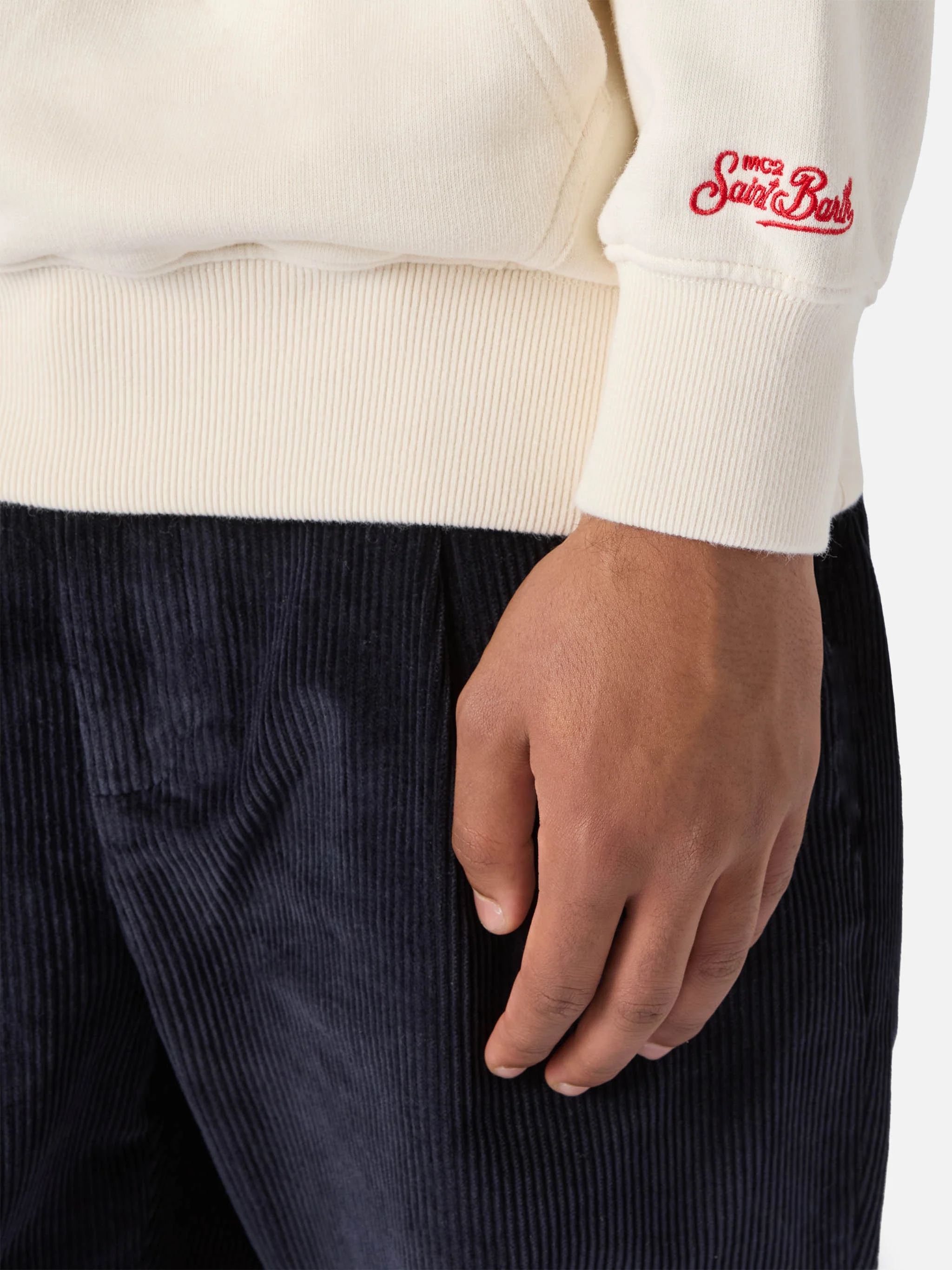 Tribeca cotton hoodie in white with Vacanze di Natale embroidery | VACANZE DI NATALE SPECIAL EDITION - Image 4