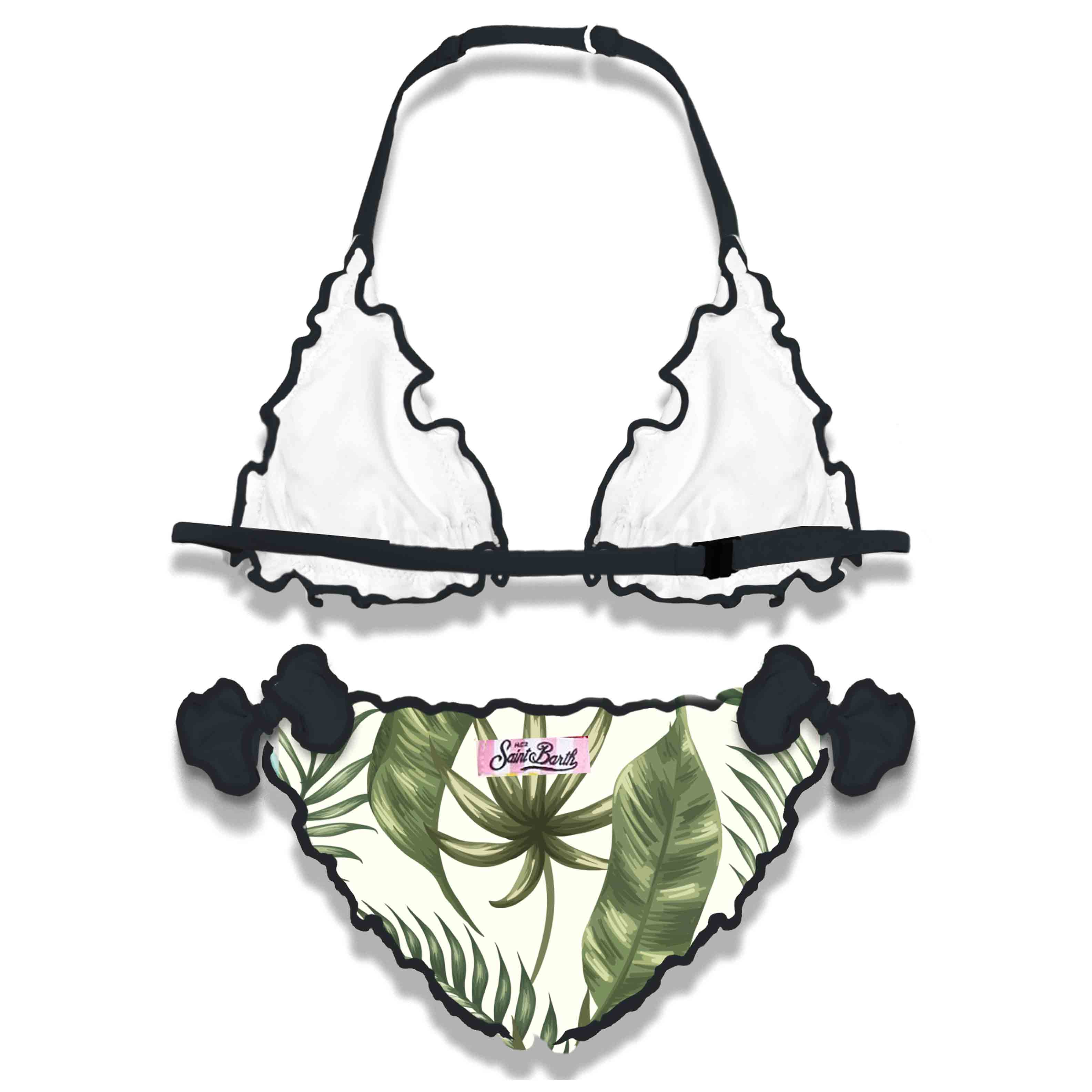 Tropical print girl bikini - Image 2