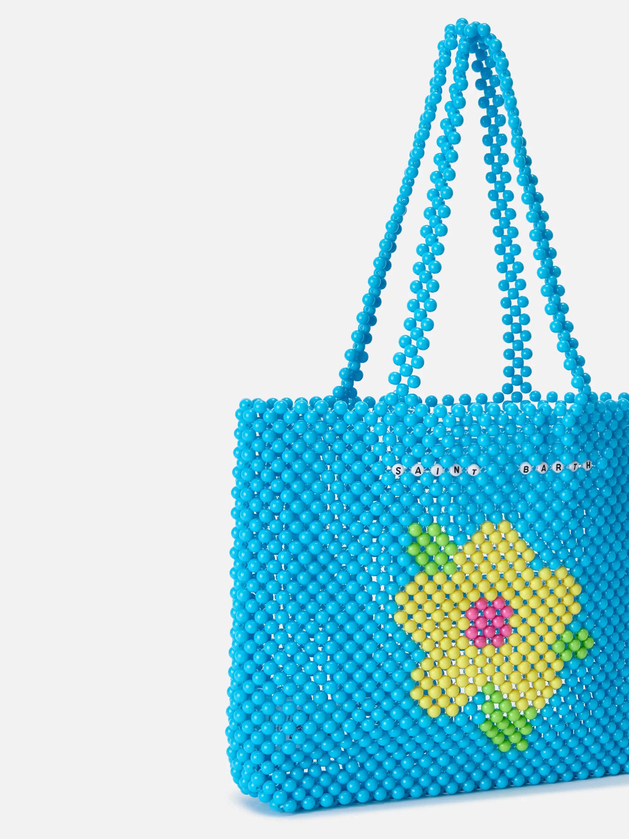 Turquoise Beaded Shopper Bag - Image 2