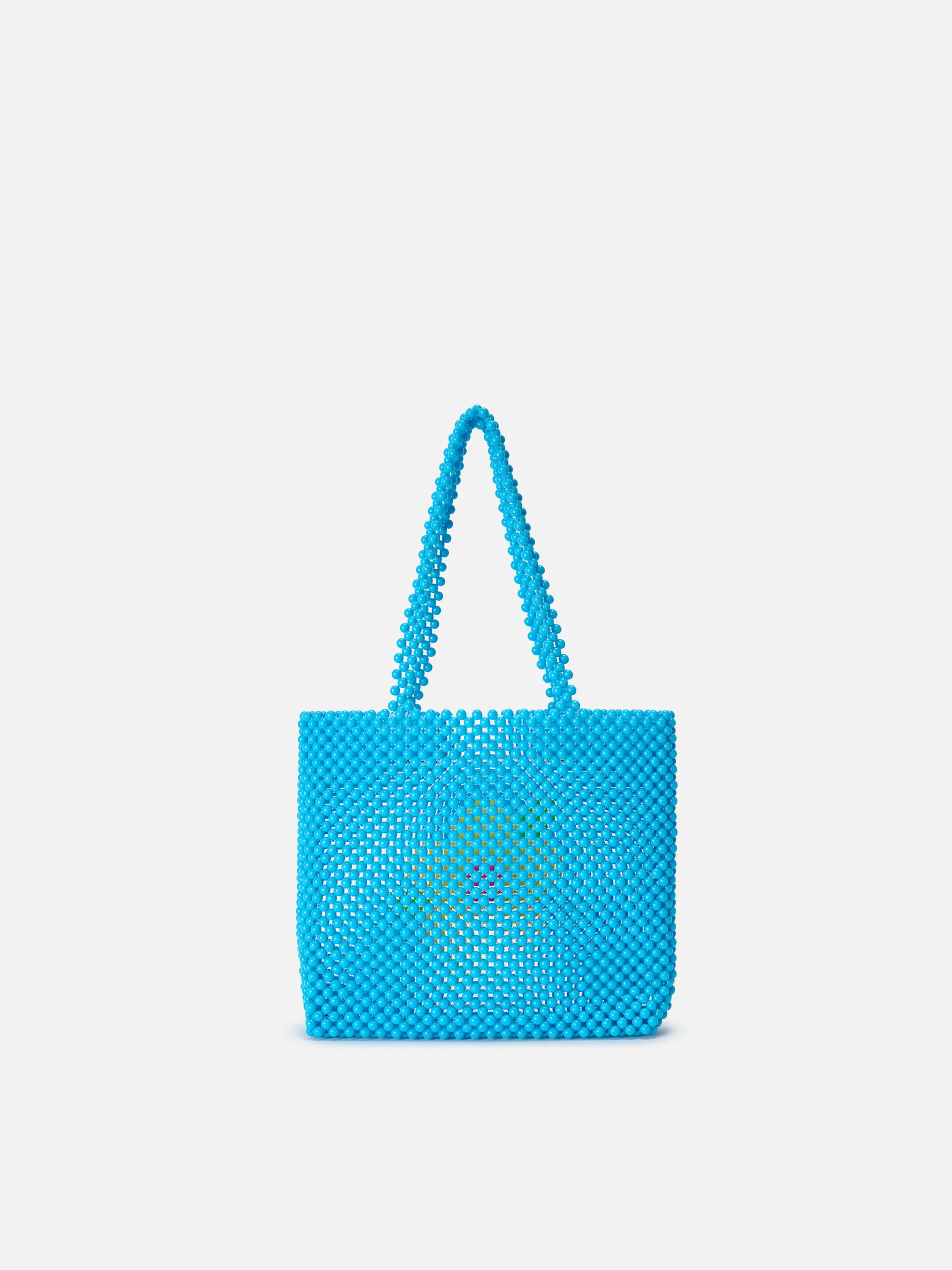 Turquoise Beaded Shopper Bag - Image 3