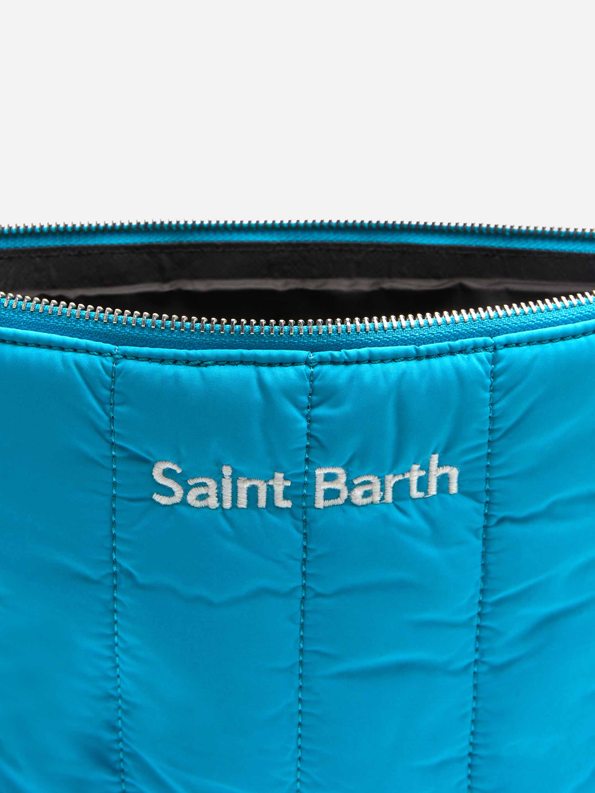 Turquoise quilted Puffer Pochette - Image 4