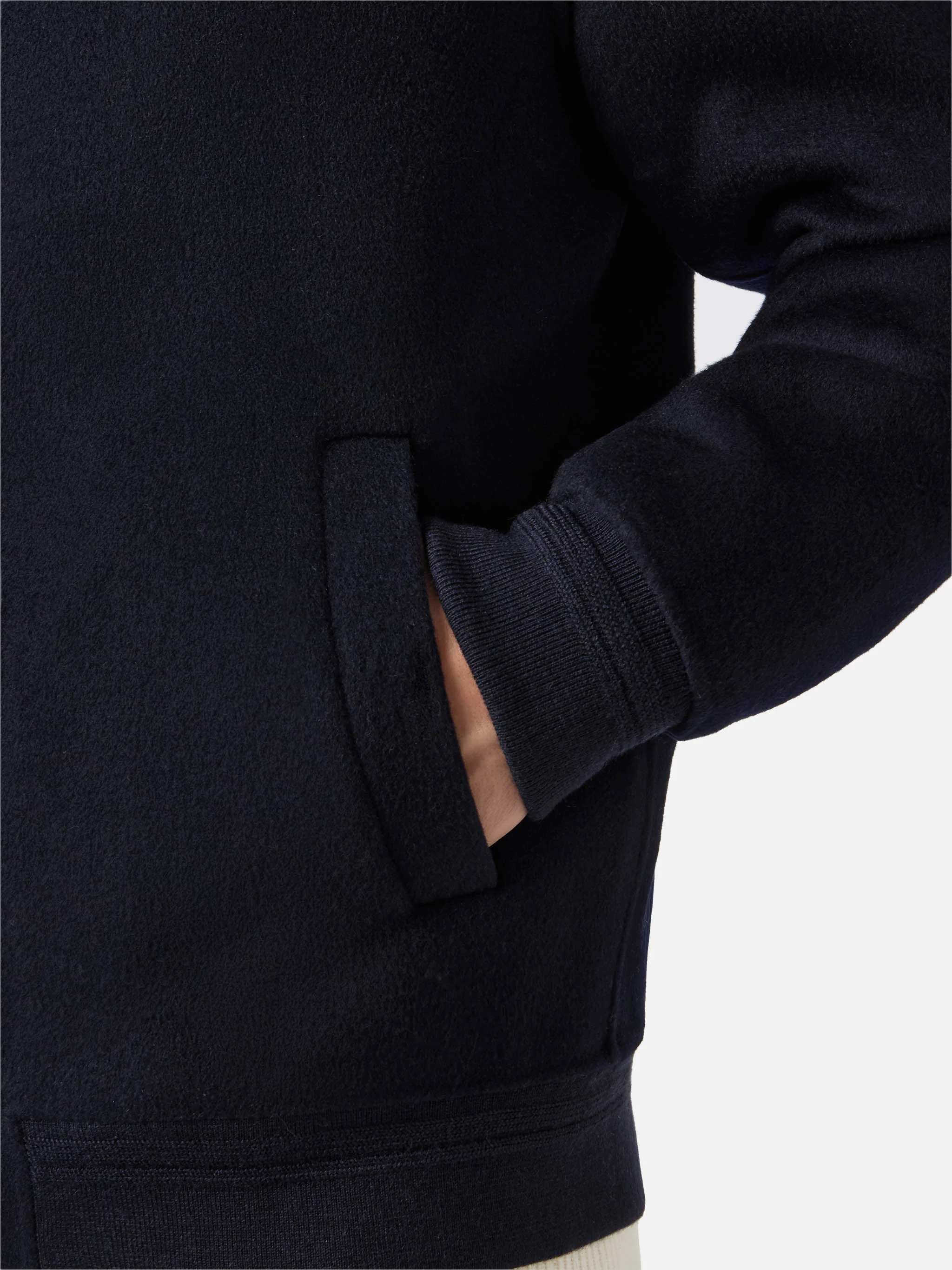 Unlined Camden wool bomber in blue - Image 5