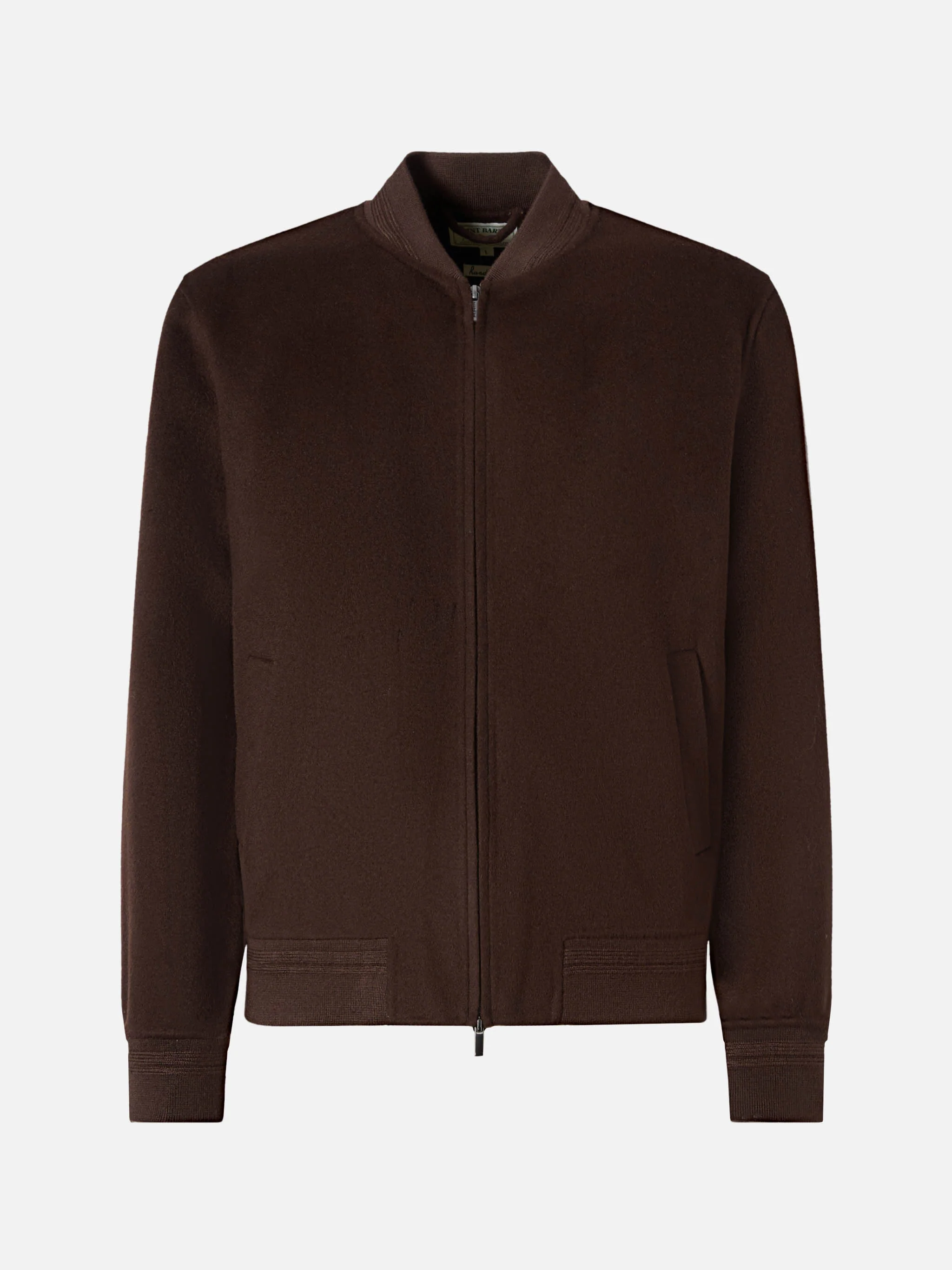 Unlined Camden wool bomber in brown - Image 7