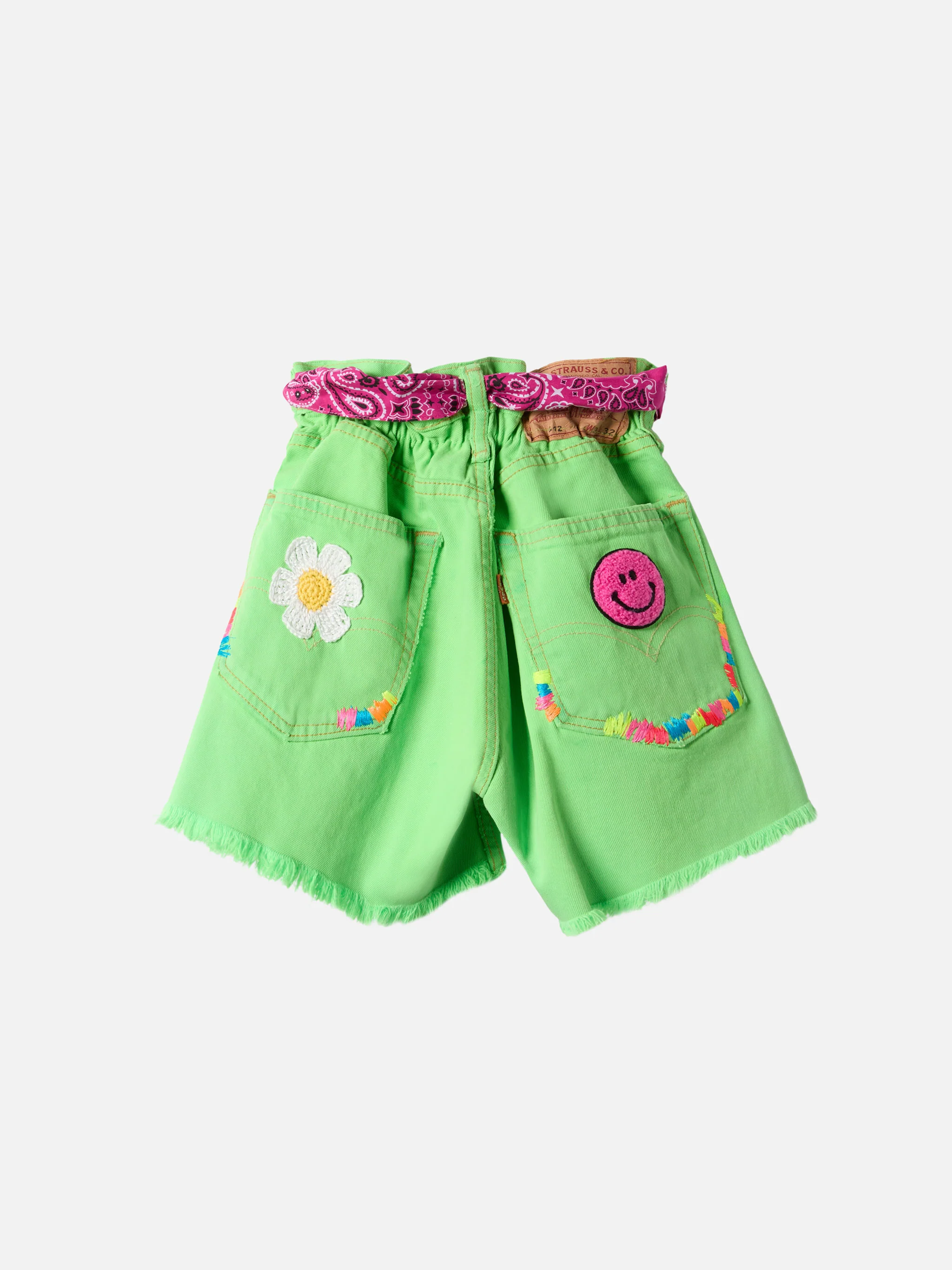 Upcycled denim shorts Arizona Jr with embroideries - Image 3