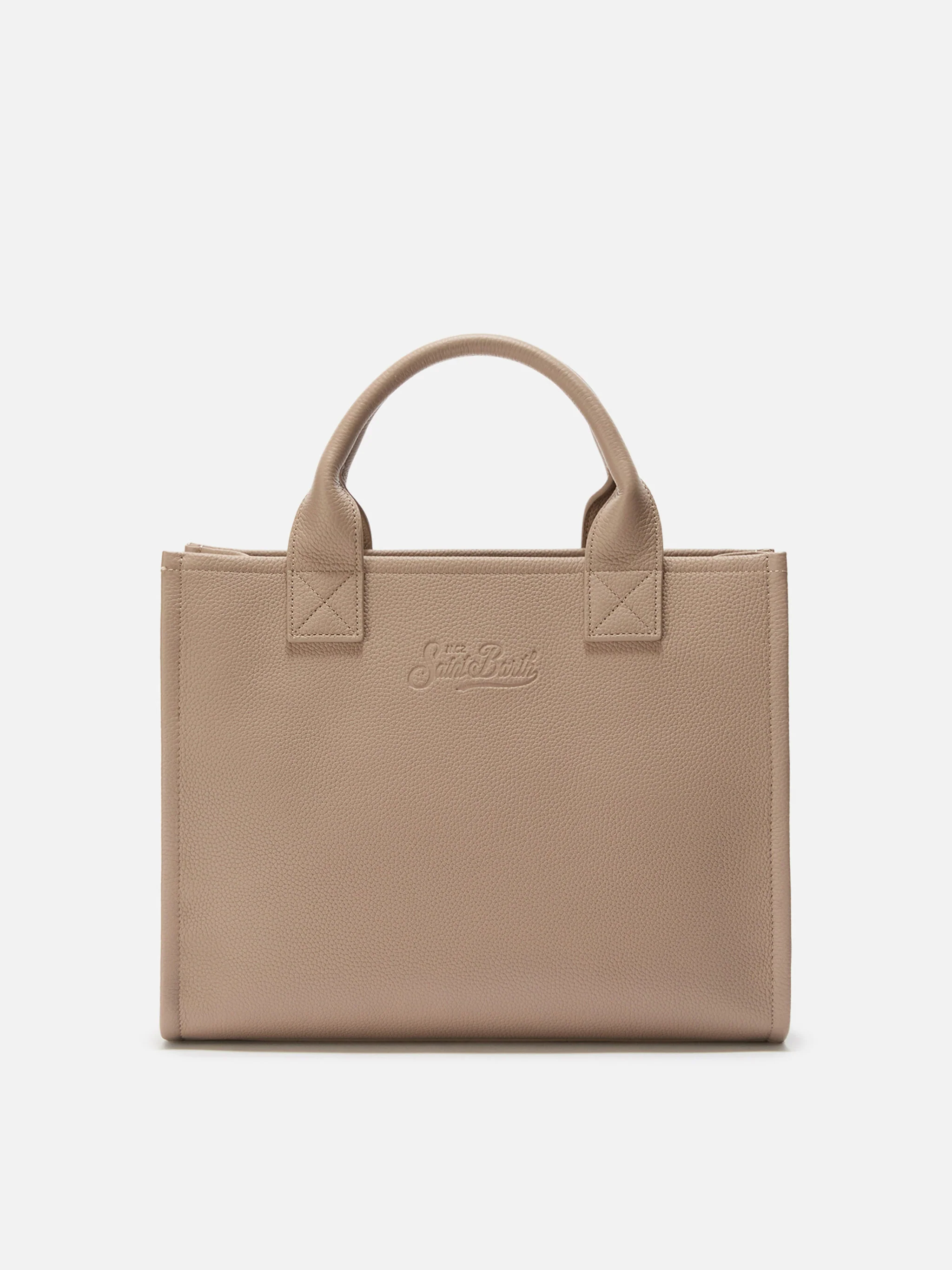 Vanity Bag Large Shoulder Bag in hazelnut hammered leather - Image 4