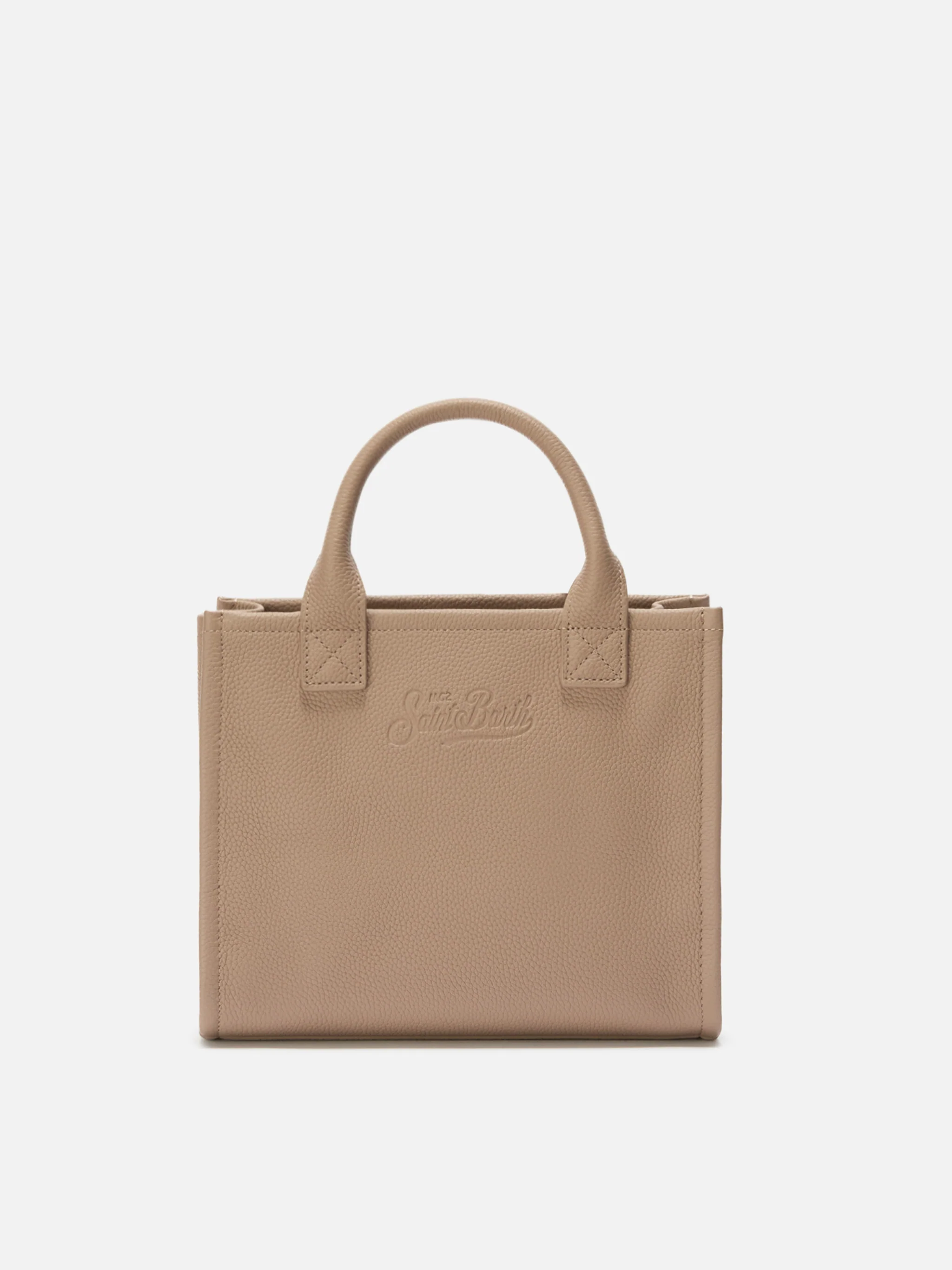 Vanity Bag Midi Shoulder Bag in hazelnut hammered leather - Image 4