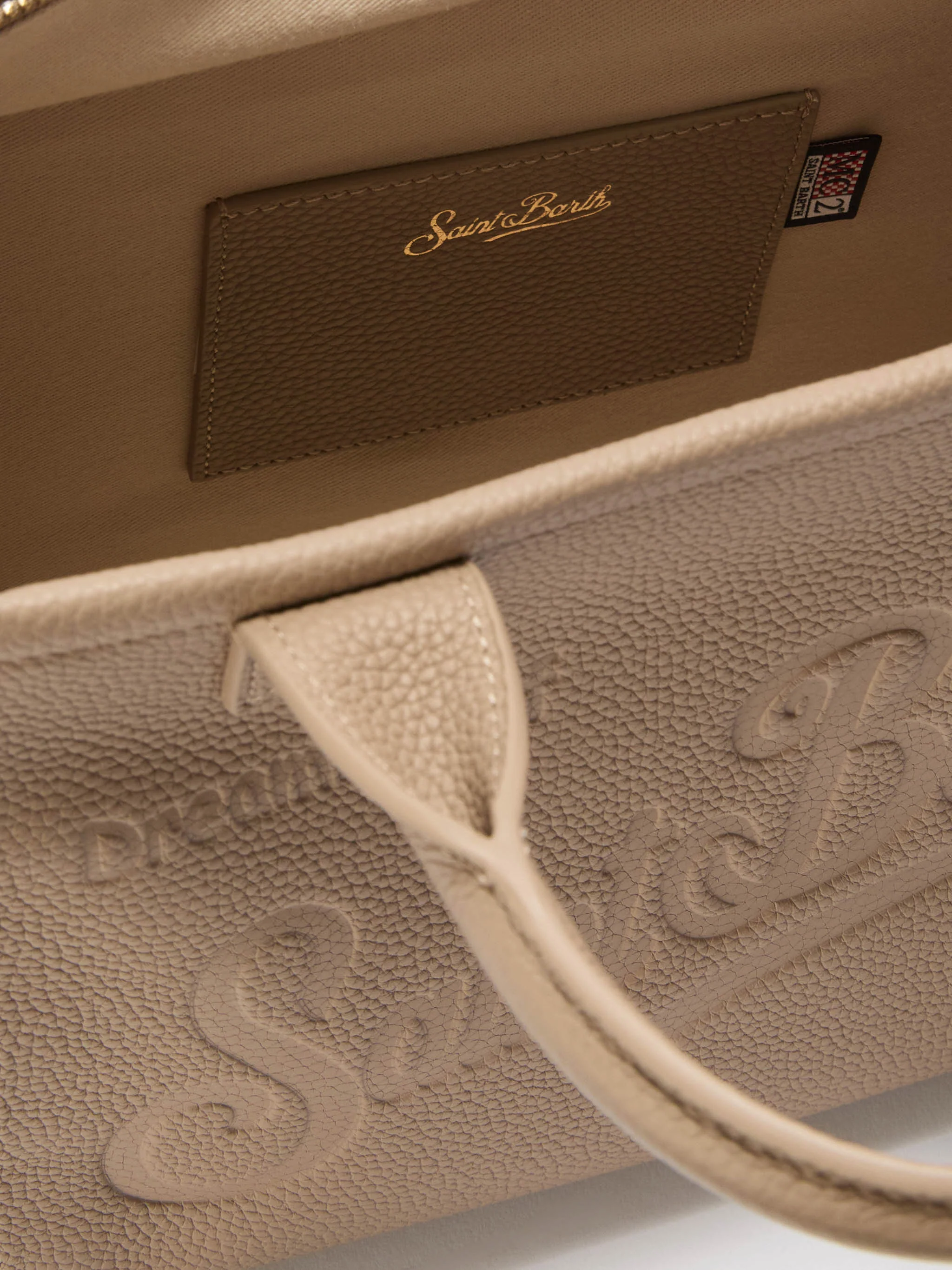 Vanity Bag Midi Shoulder Bag in hazelnut hammered leather - Image 5