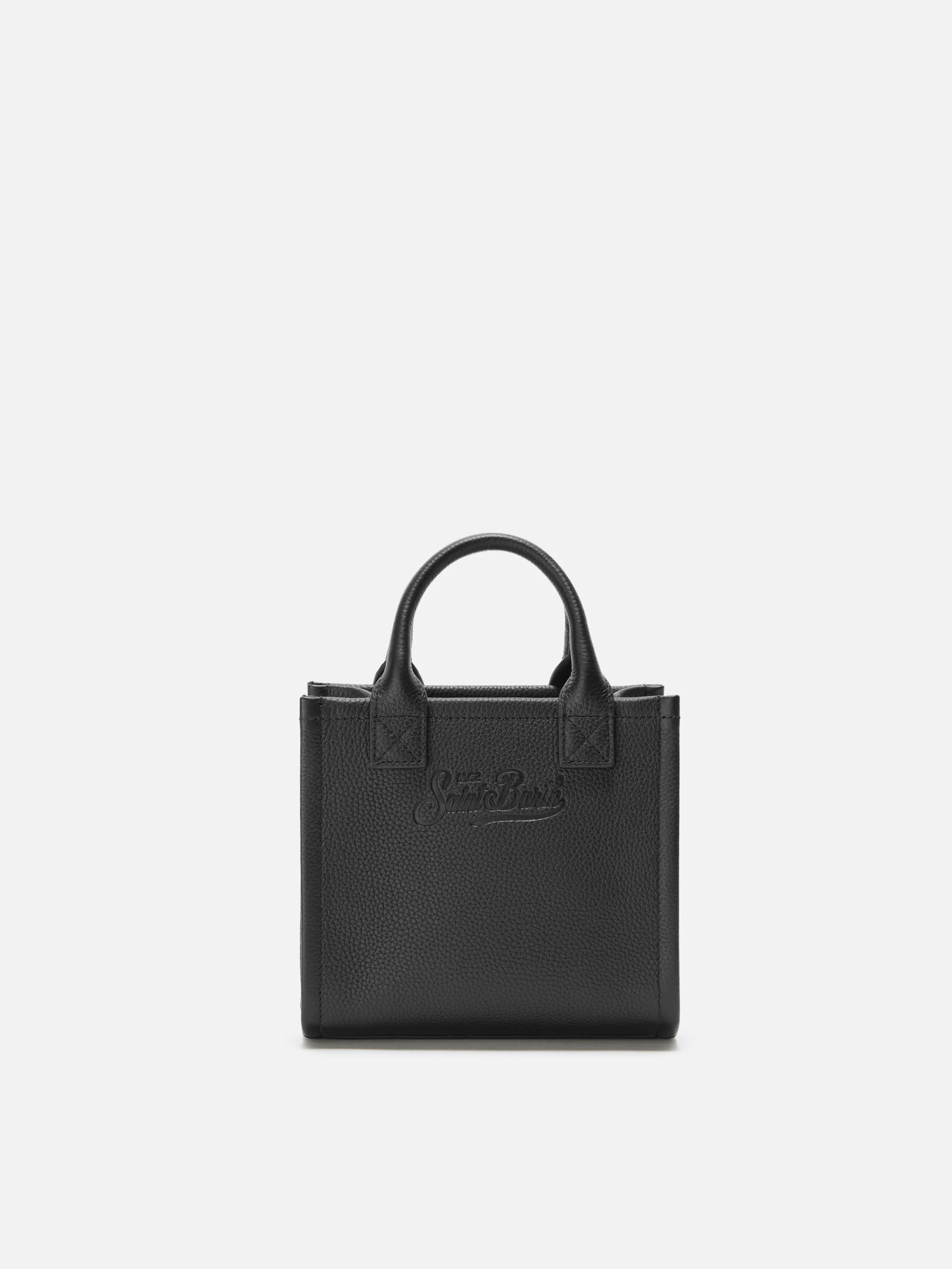 Vanity Bag Mini Shoulder Bag in black hammered leather - Image 4