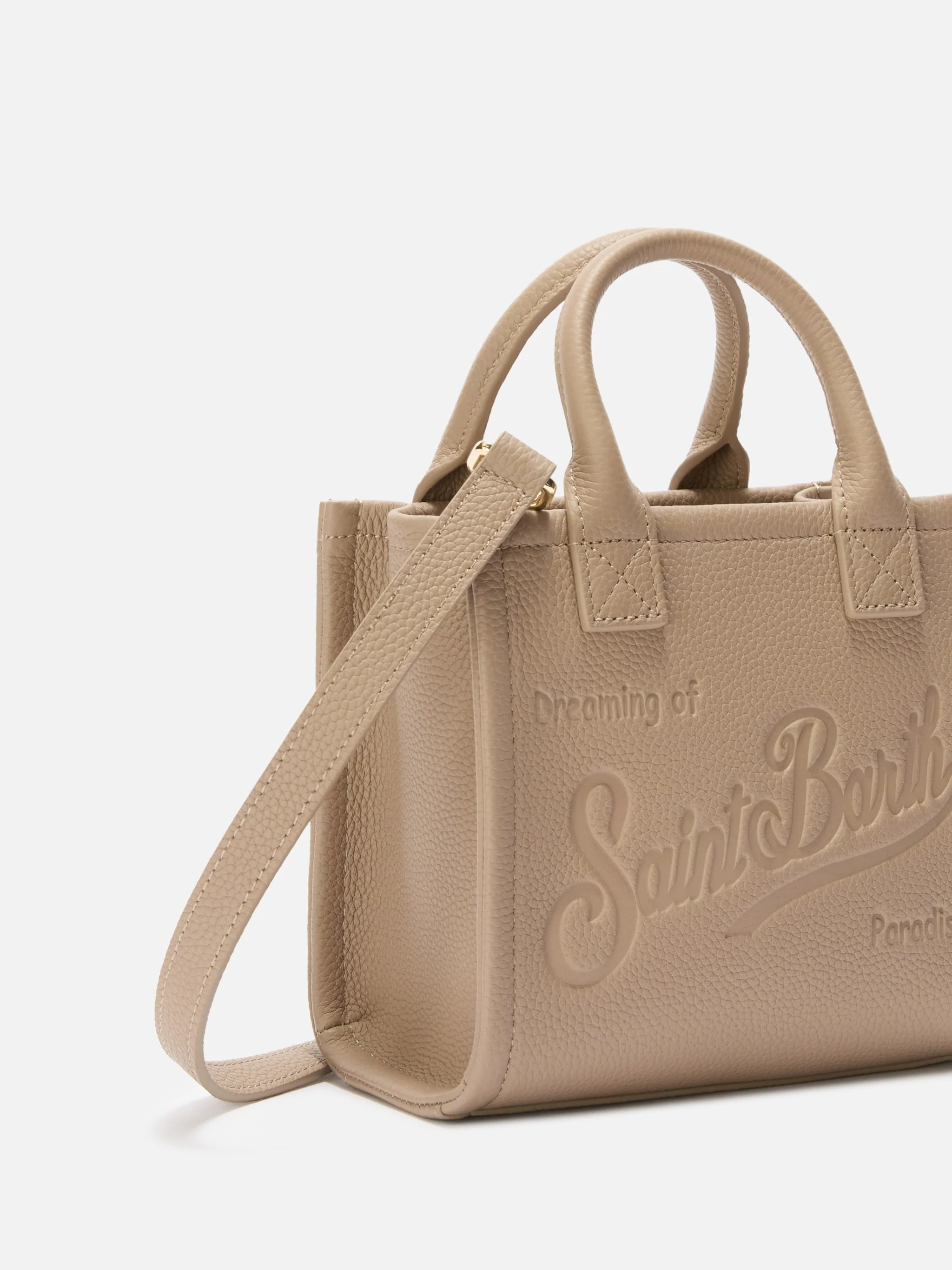 Vanity Bag Mini Shoulder Bag in hazelnut hammered leather - Image 3
