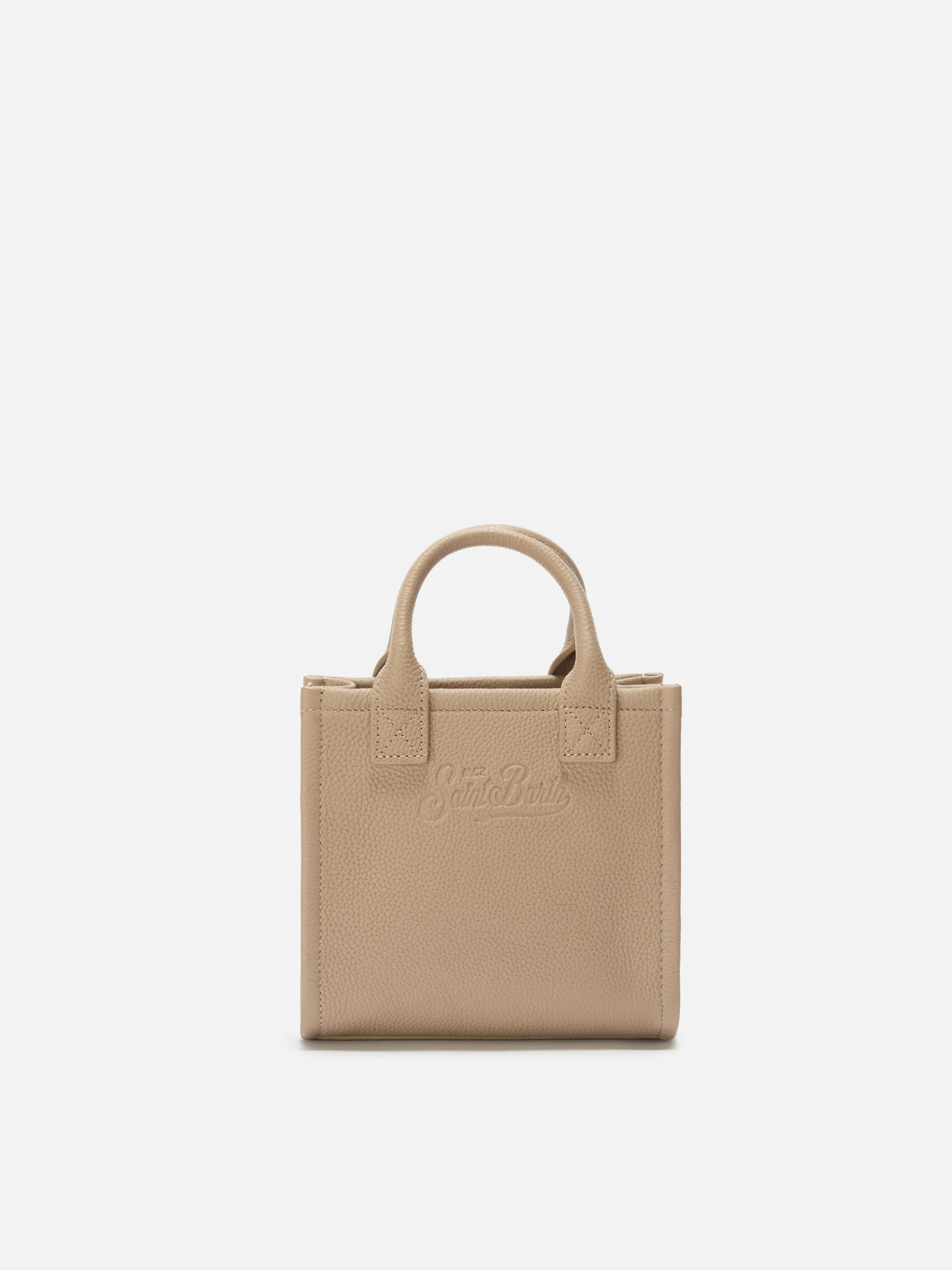 Vanity Bag Mini Shoulder Bag in hazelnut hammered leather - Image 4