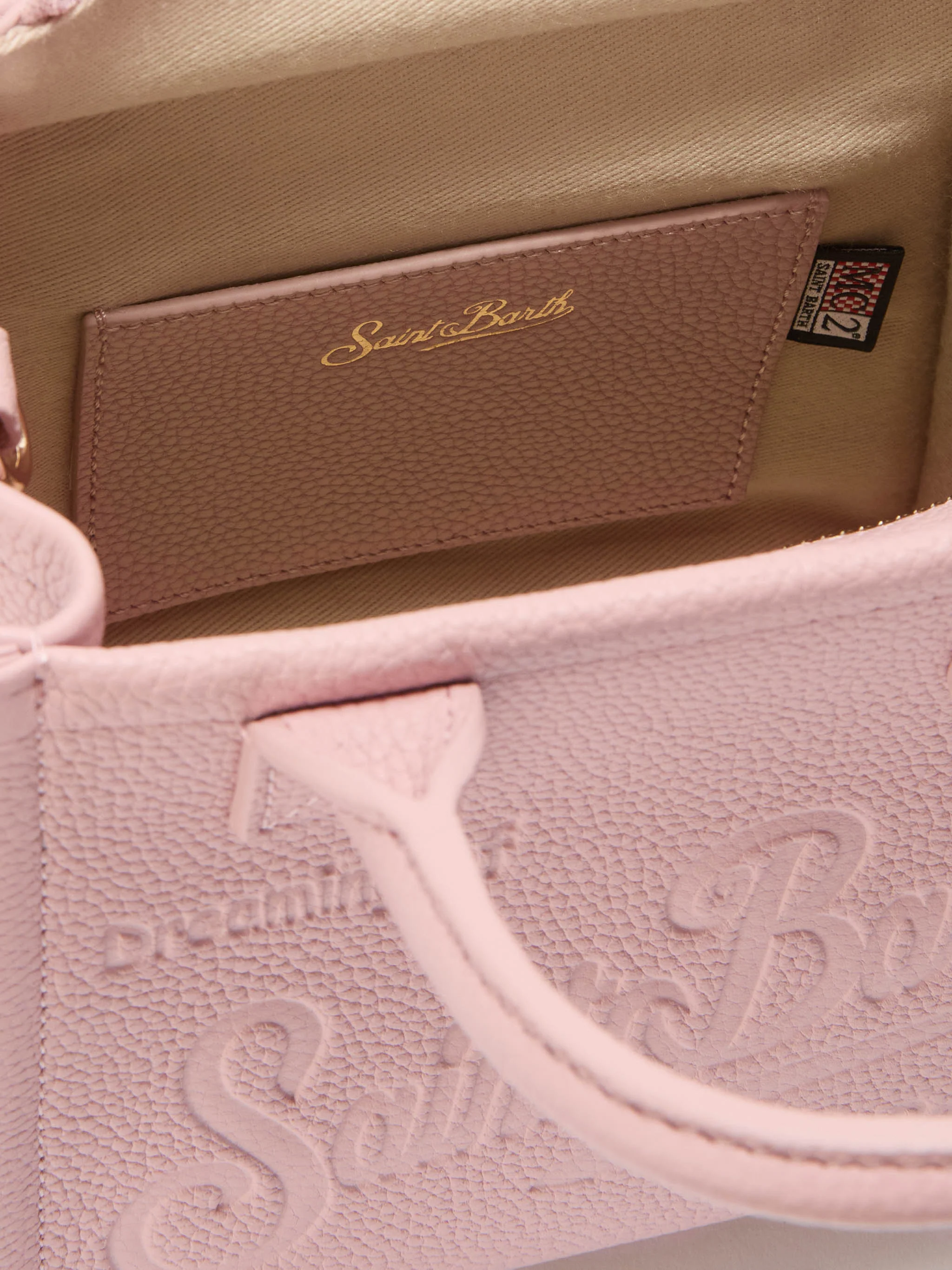 Vanity Bag Mini Shoulder Bag in pink hammered leather - Image 5