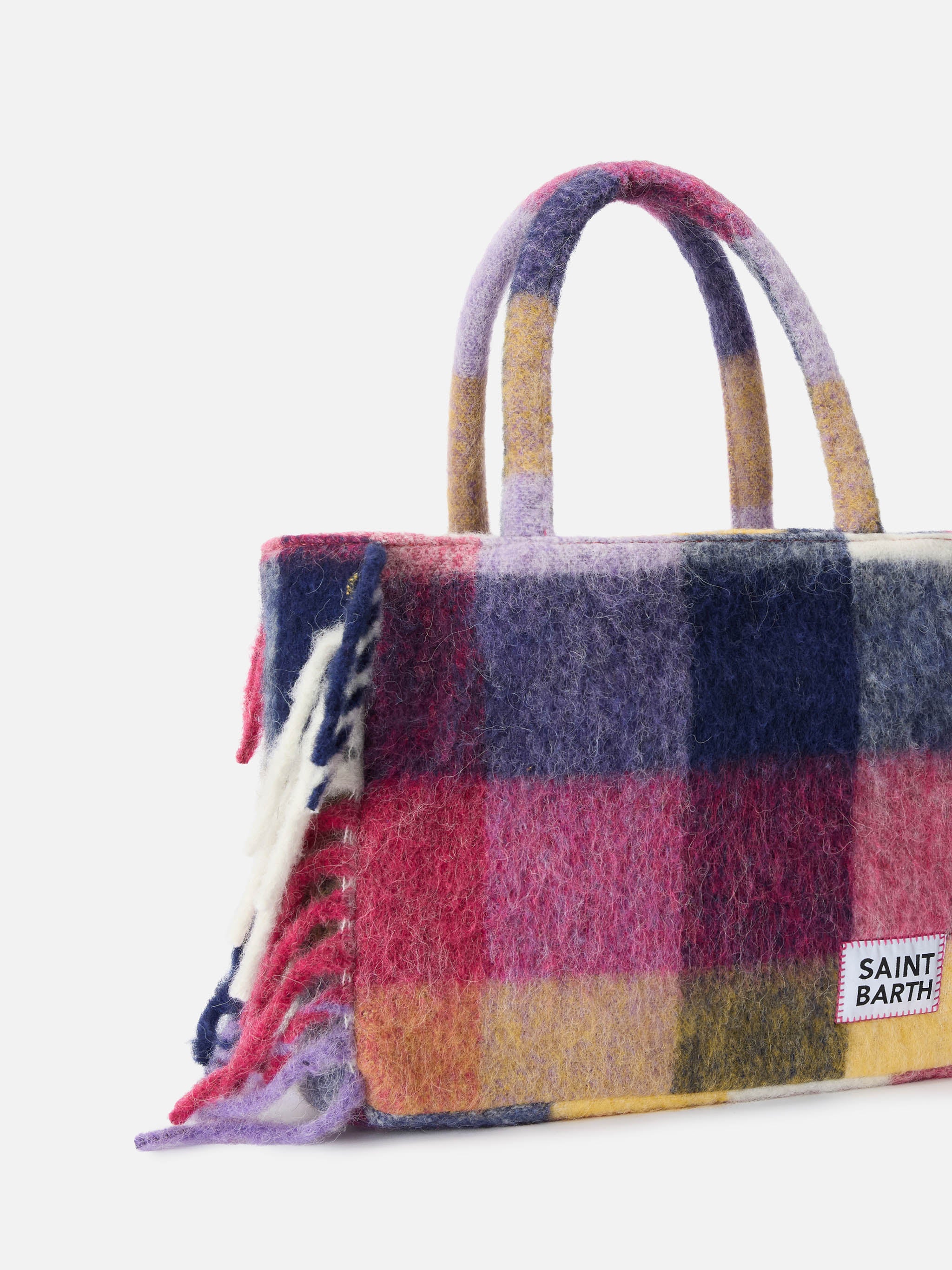 Vanity blanket shoulder bag with check print - Image 3