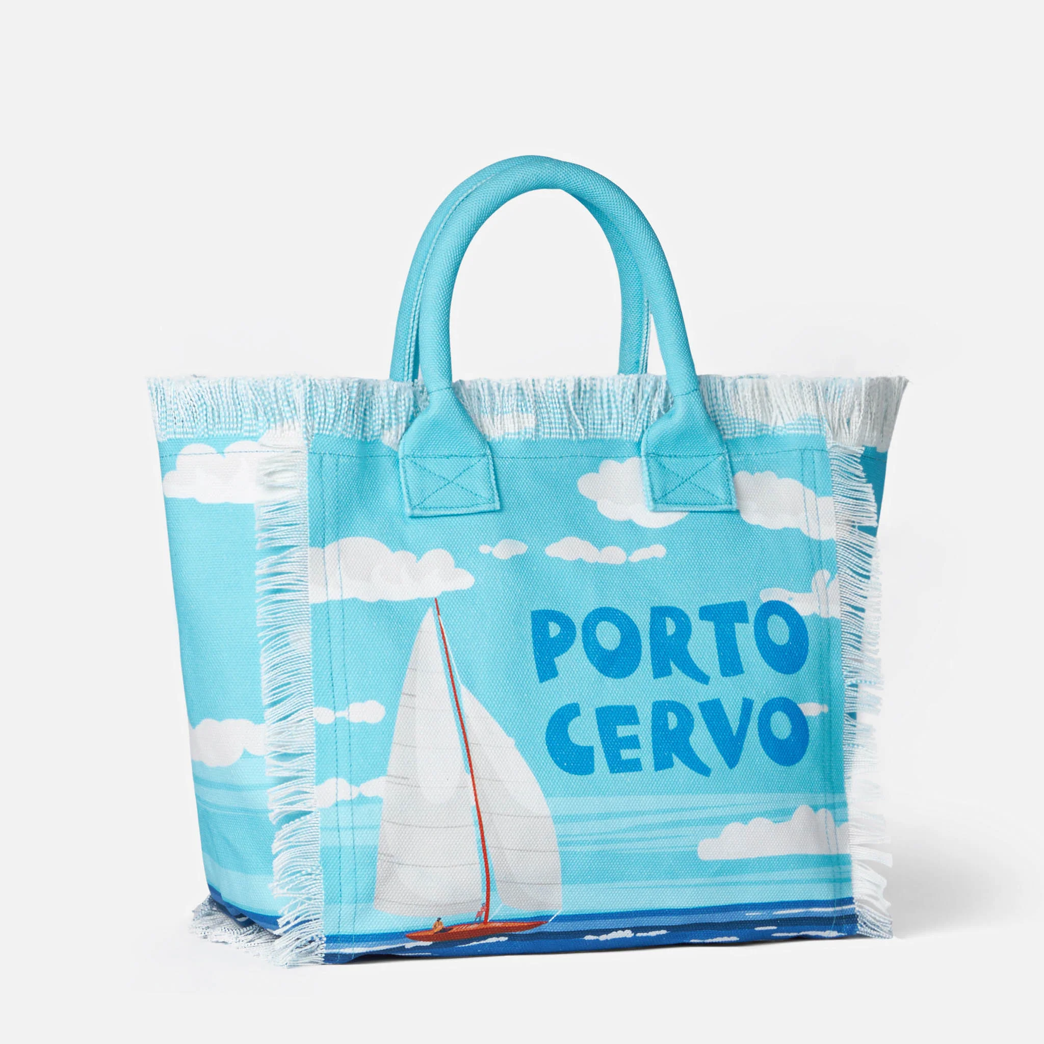 Vanity canvas shoulder bag with Porto Cervo print - Image 3
