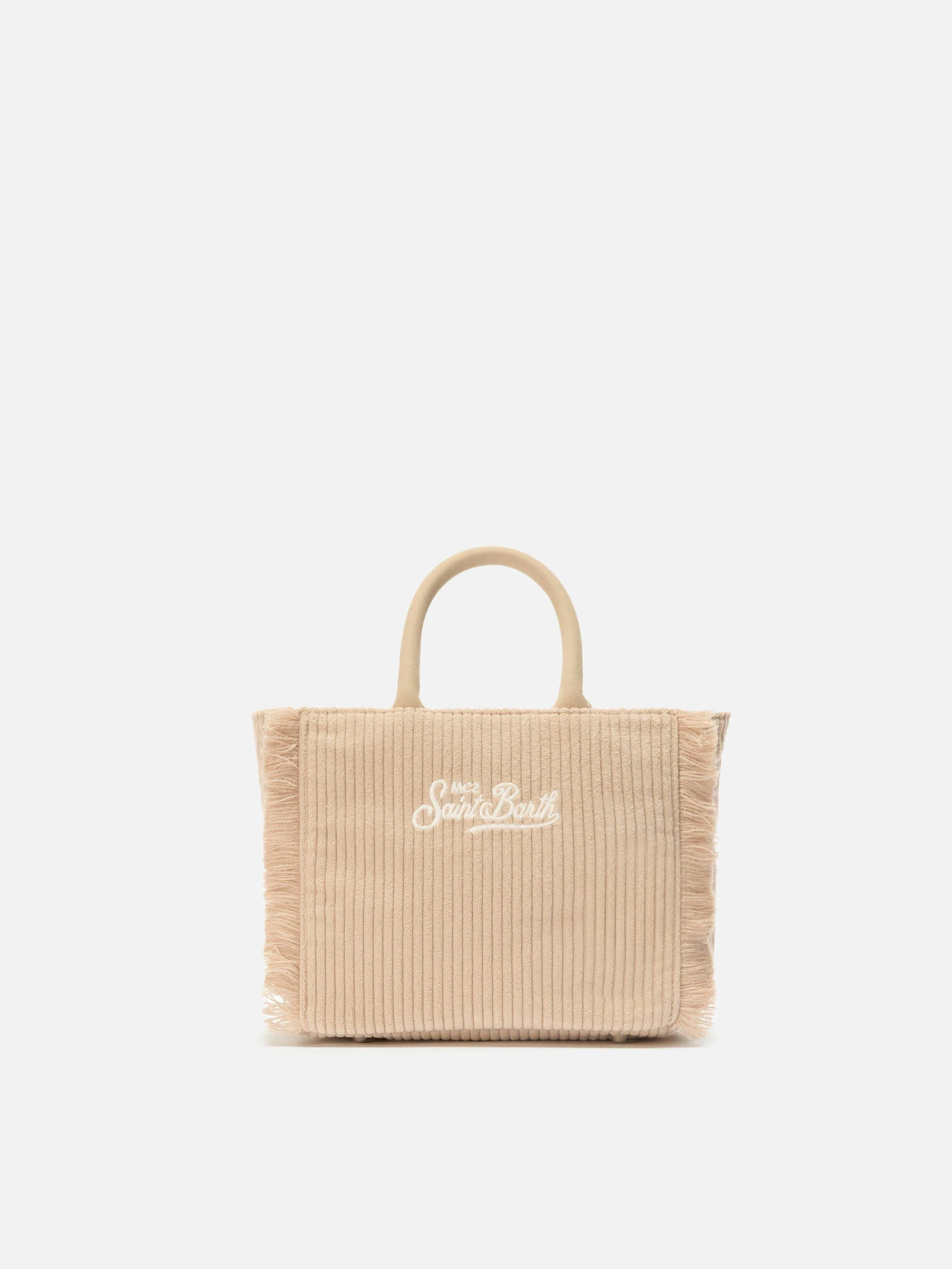 Vanity Mini Corduroy beige bag - Image 4