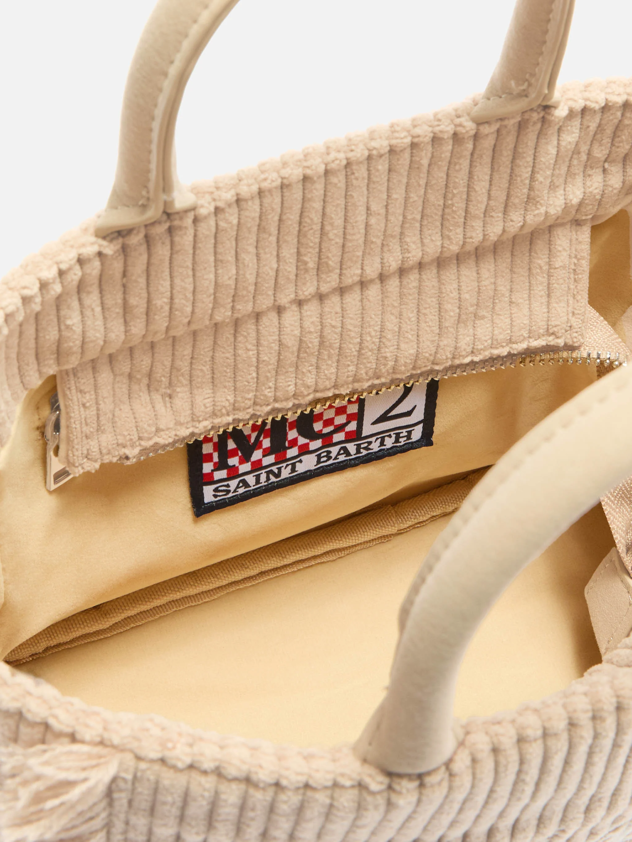 Vanity Mini Corduroy beige bag - Image 5