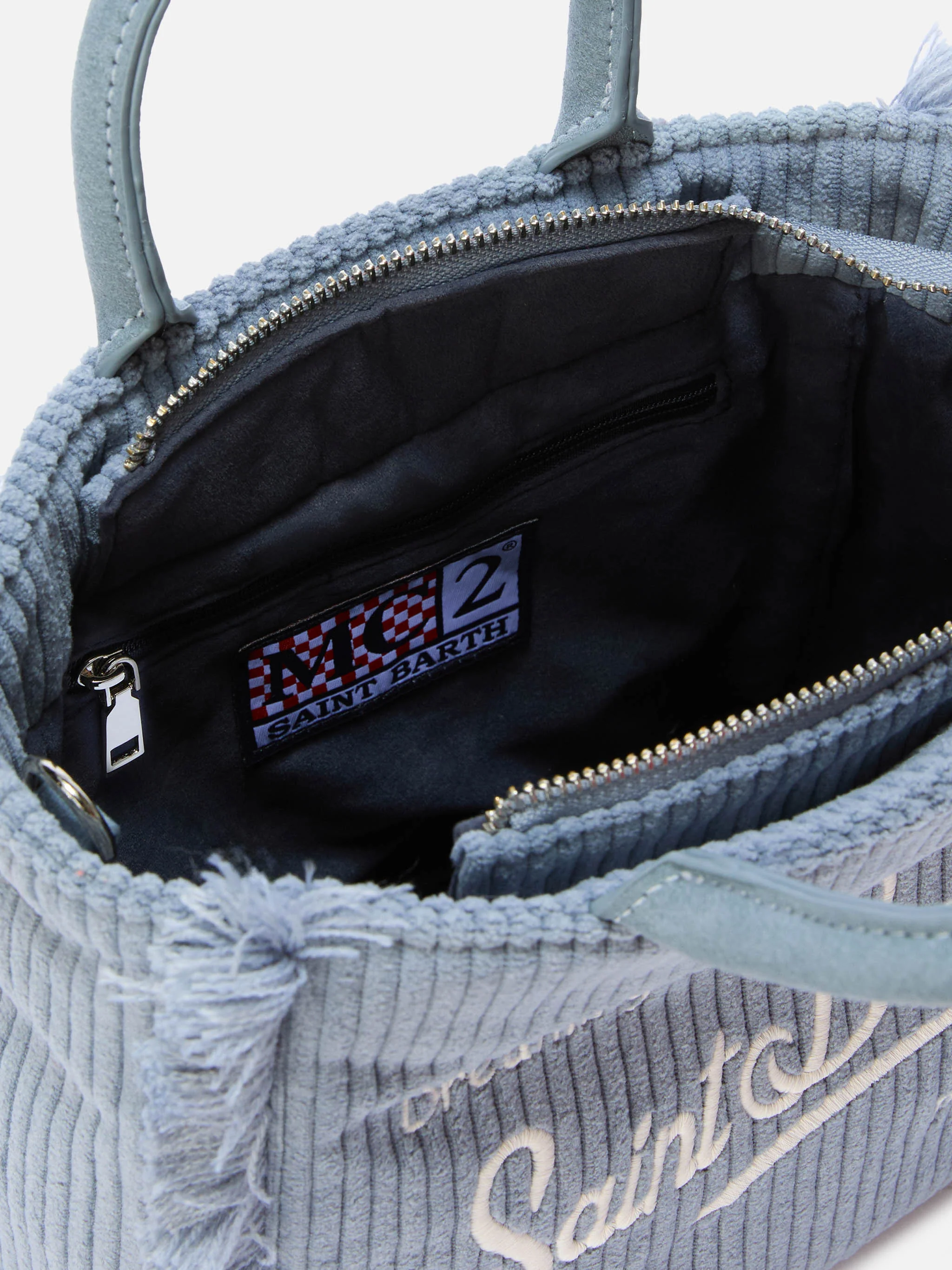Vanity Mini Corduroy dusty blue bag - Image 4
