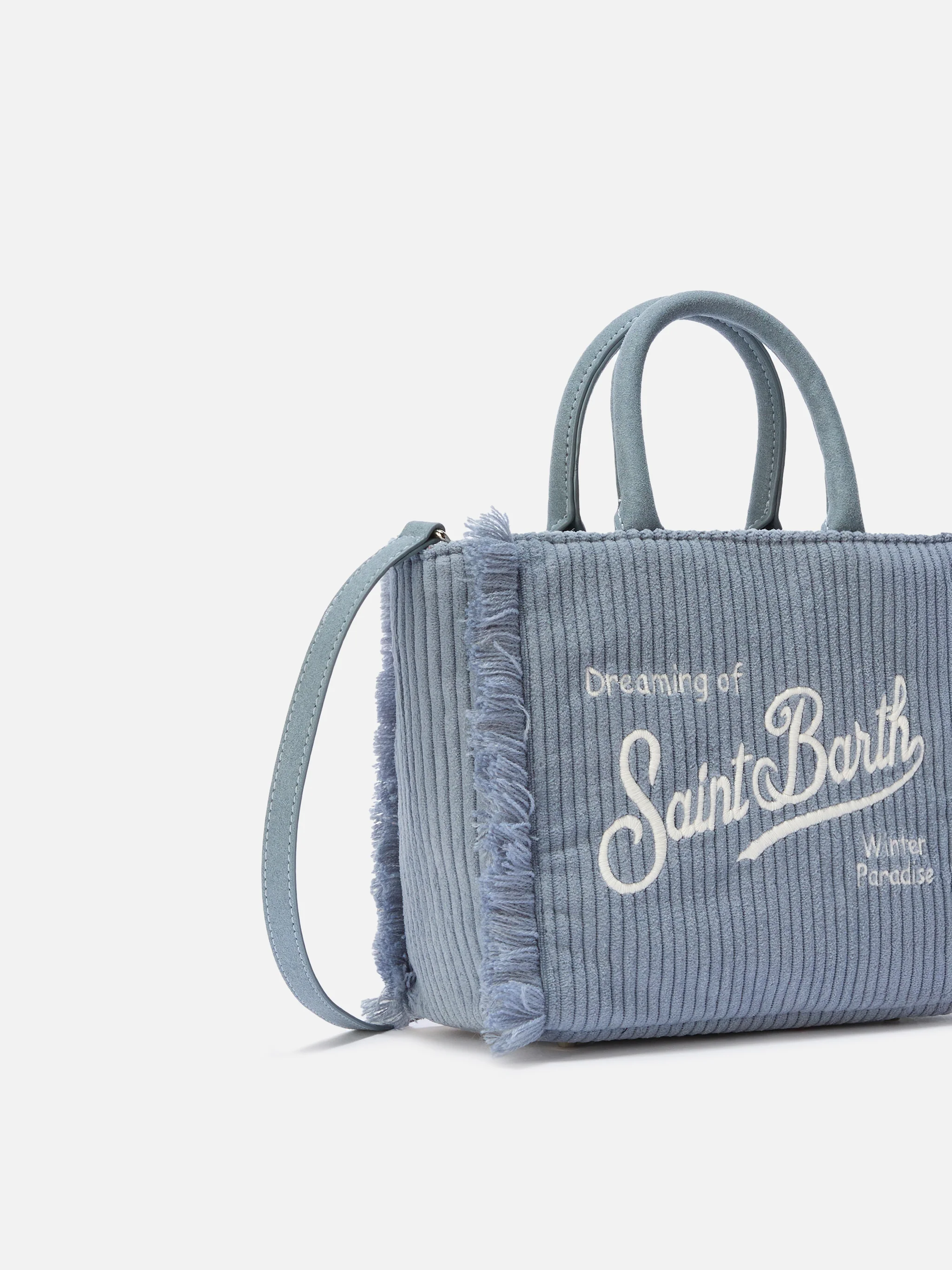 Vanity Mini Corduroy dusty blue bag - Image 5