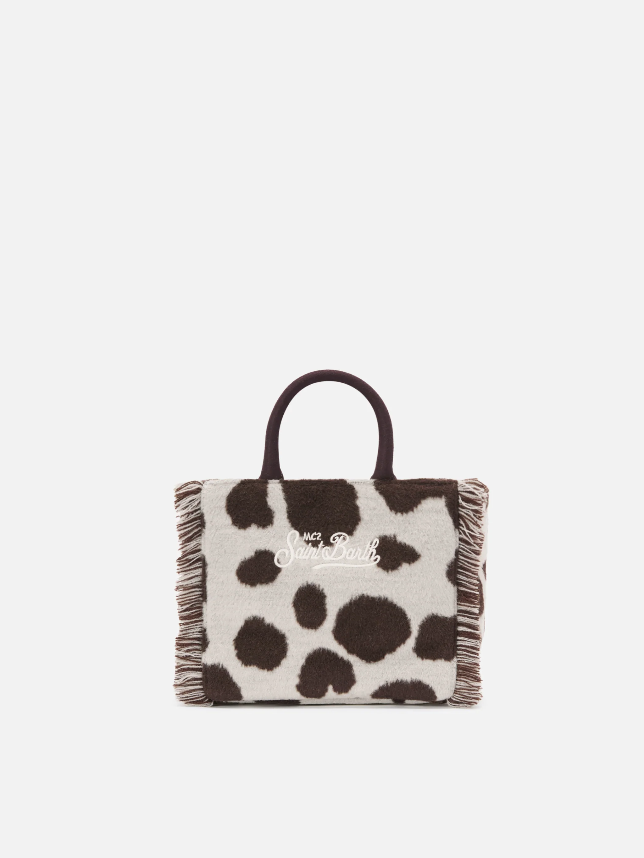 Vanity Mini Felt cow print bag - Image 4