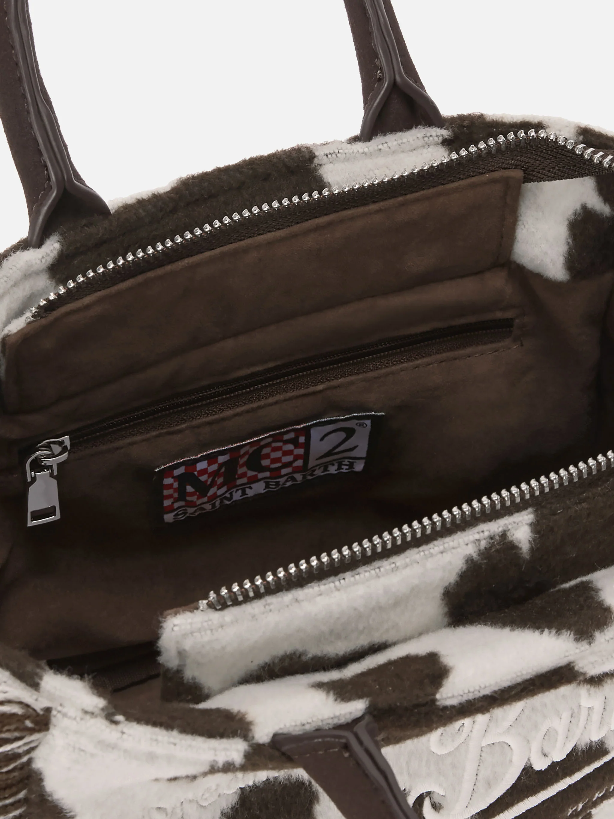 Vanity Mini Felt cow print bag - Image 5