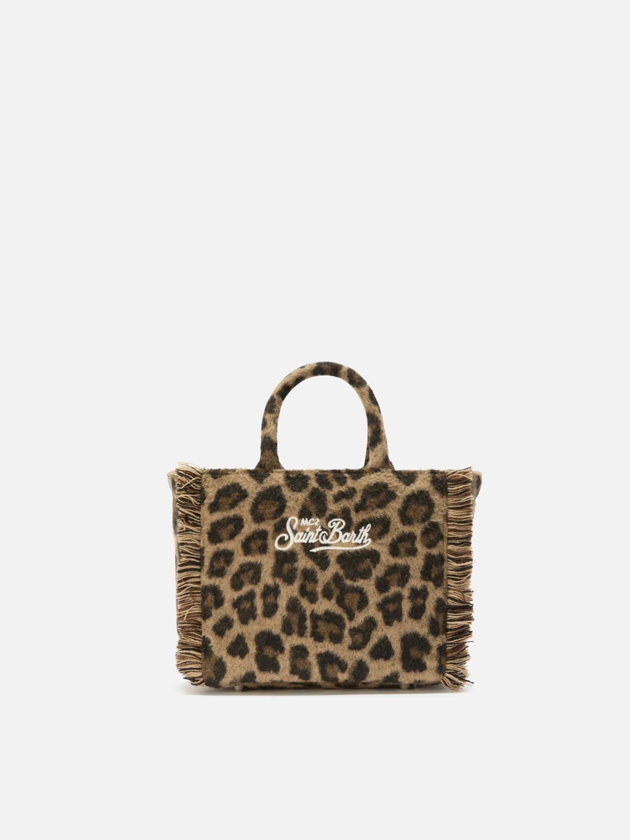 Vanity Mini Felt leopard print bag - Image 4