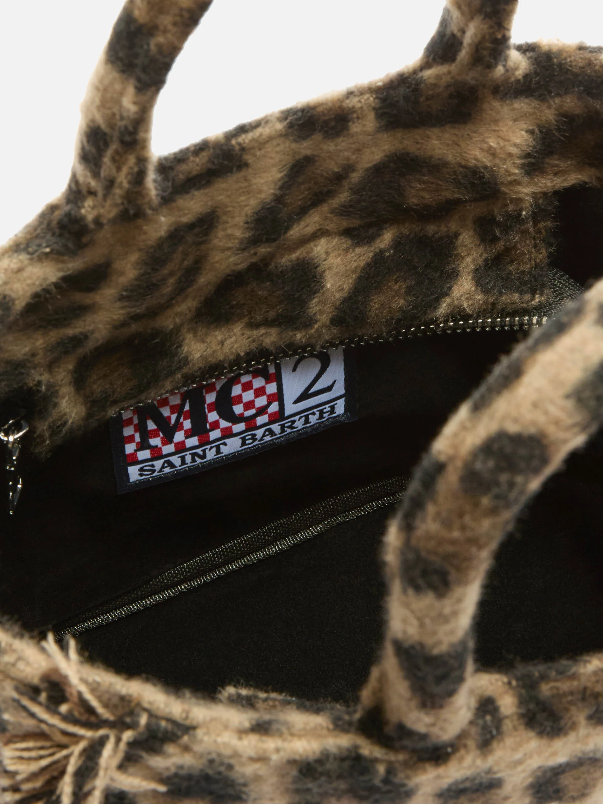 Vanity Mini Felt leopard print bag - Image 5