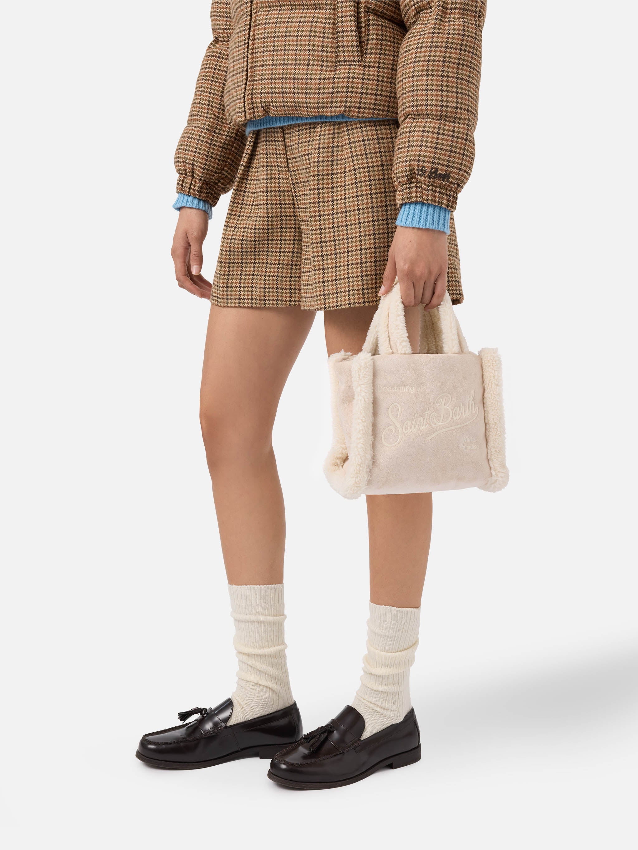 Vanity Mini shearling beige bag - Image 2
