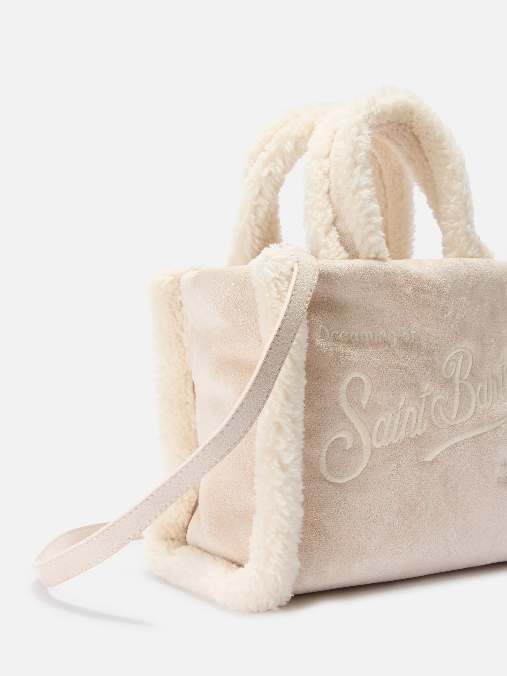 Vanity Mini shearling beige bag - Image 3