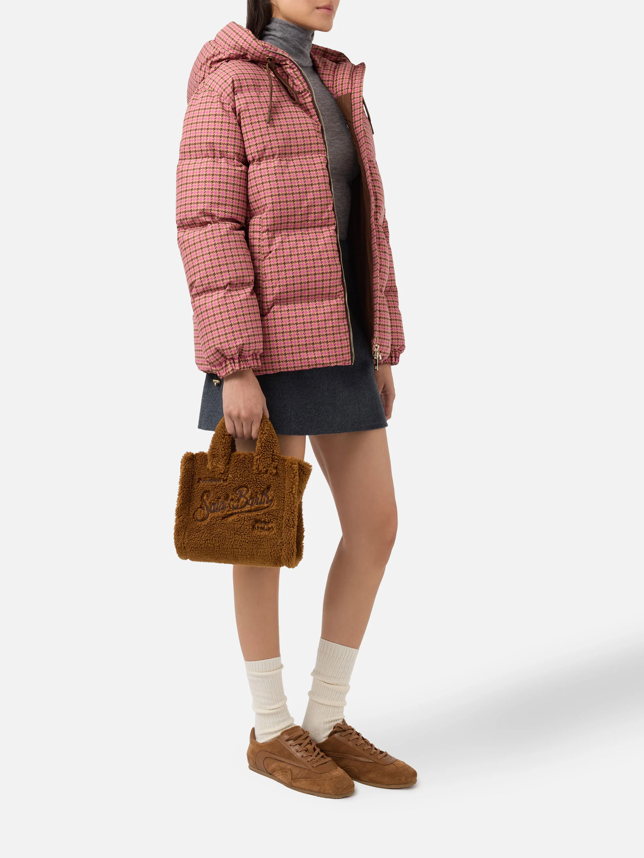 Vanity Mini Teddy Handbag in brown sherpa - Image 2