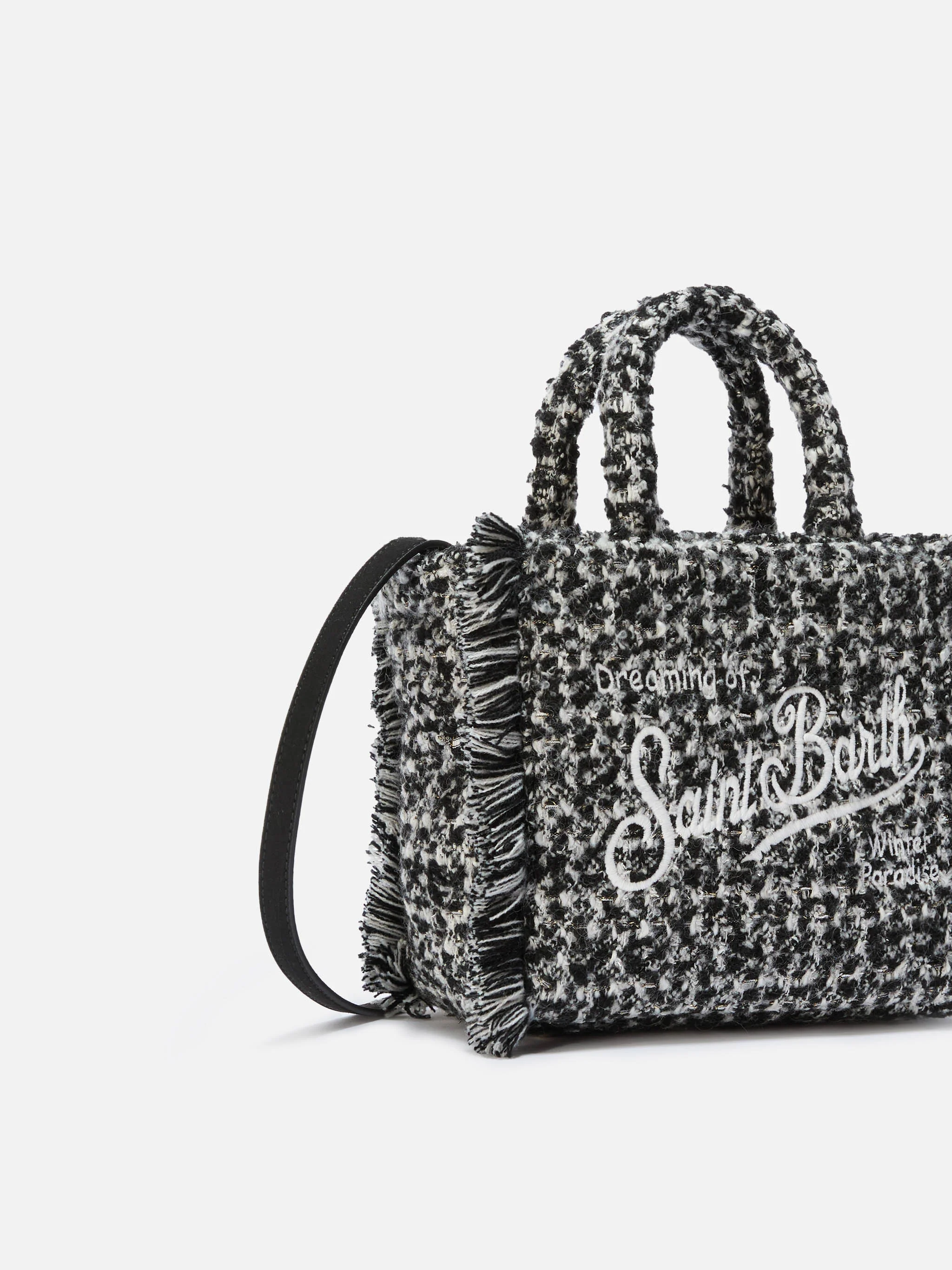 Vanity Mini Tweed black and white bag - Image 3