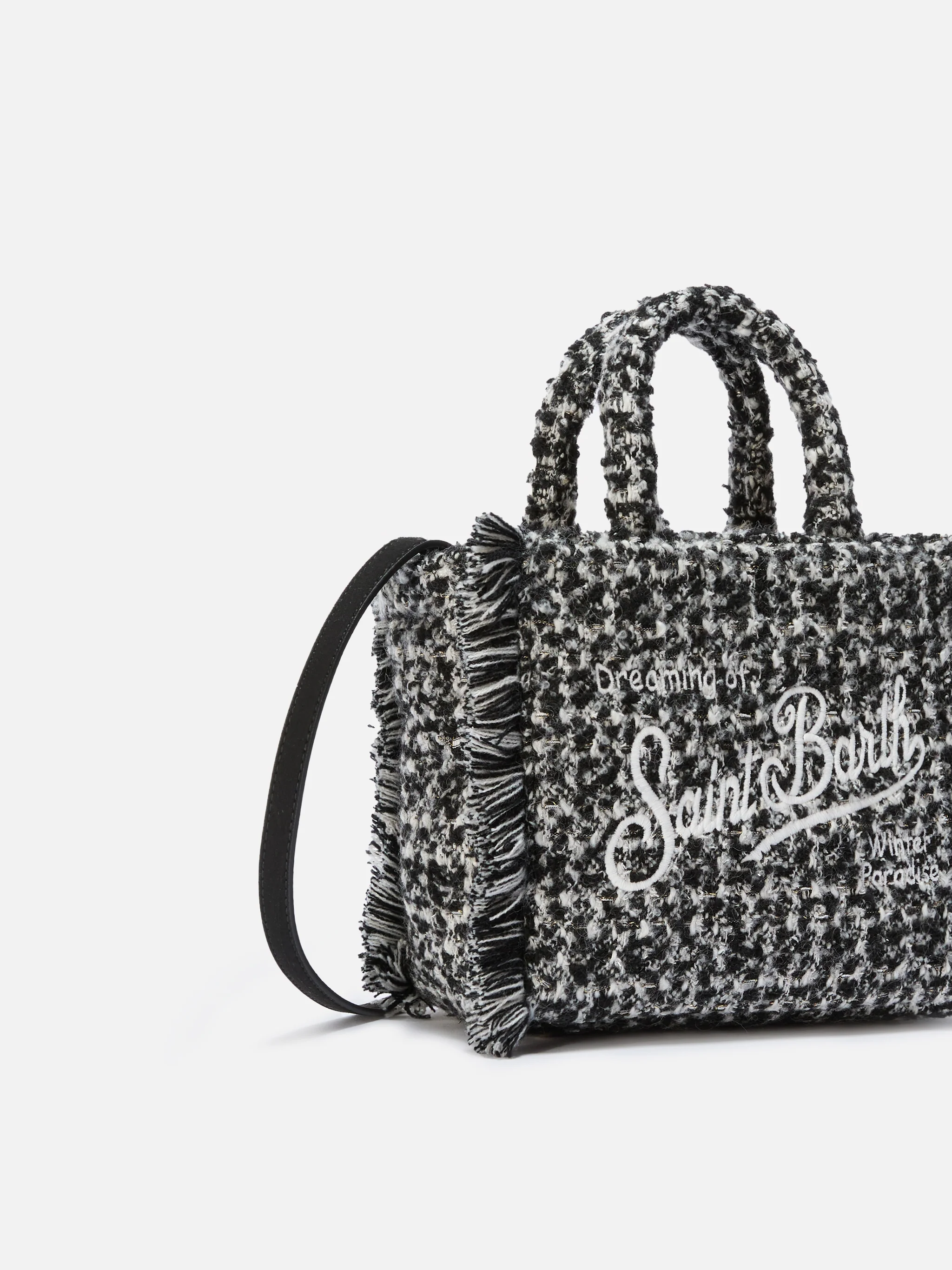 Vanity Mini Tweed black and white bag - Image 7