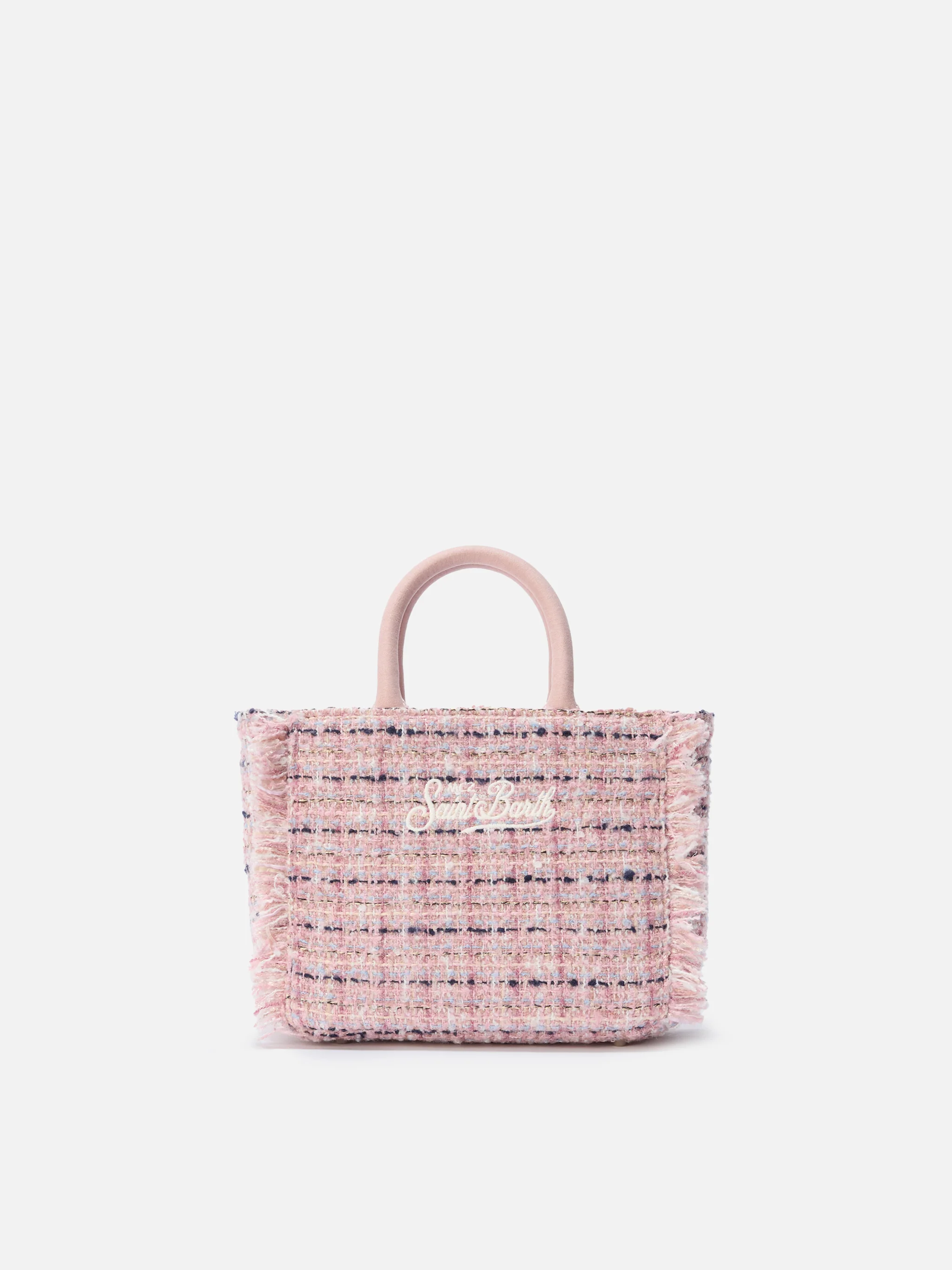 Vanity Mini Tweed Handbag in pink - Image 4