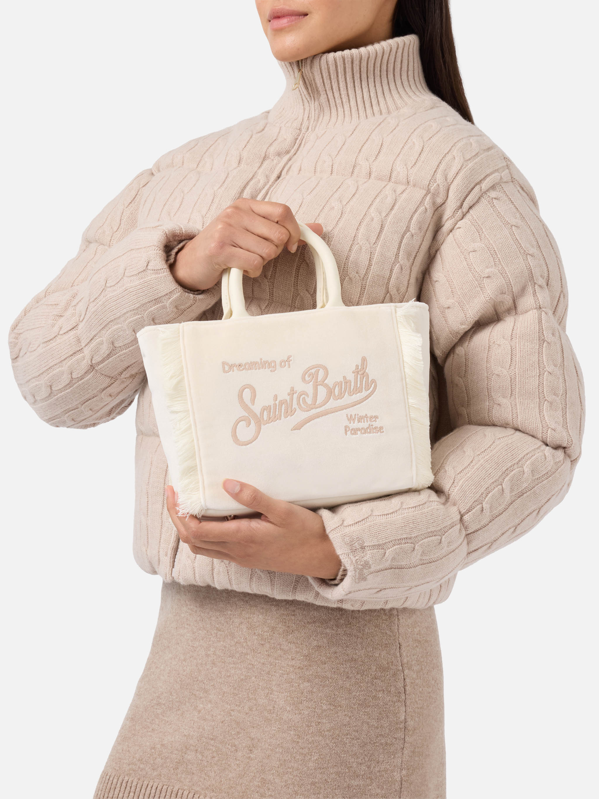 Vanity Mini Velvet white bag - Image 2