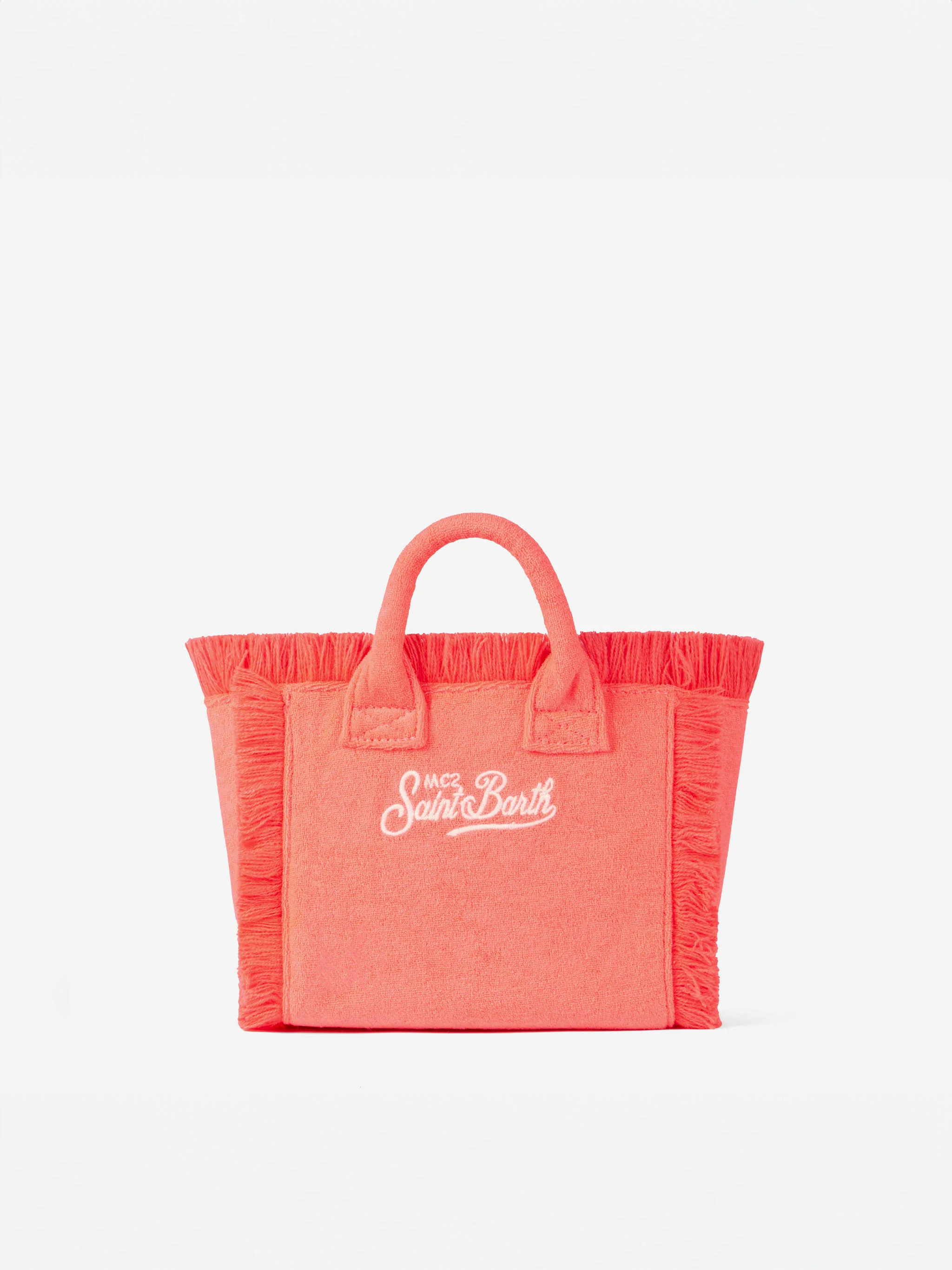Vanity Mini Sponge fluo pink terry handbag - Image 4