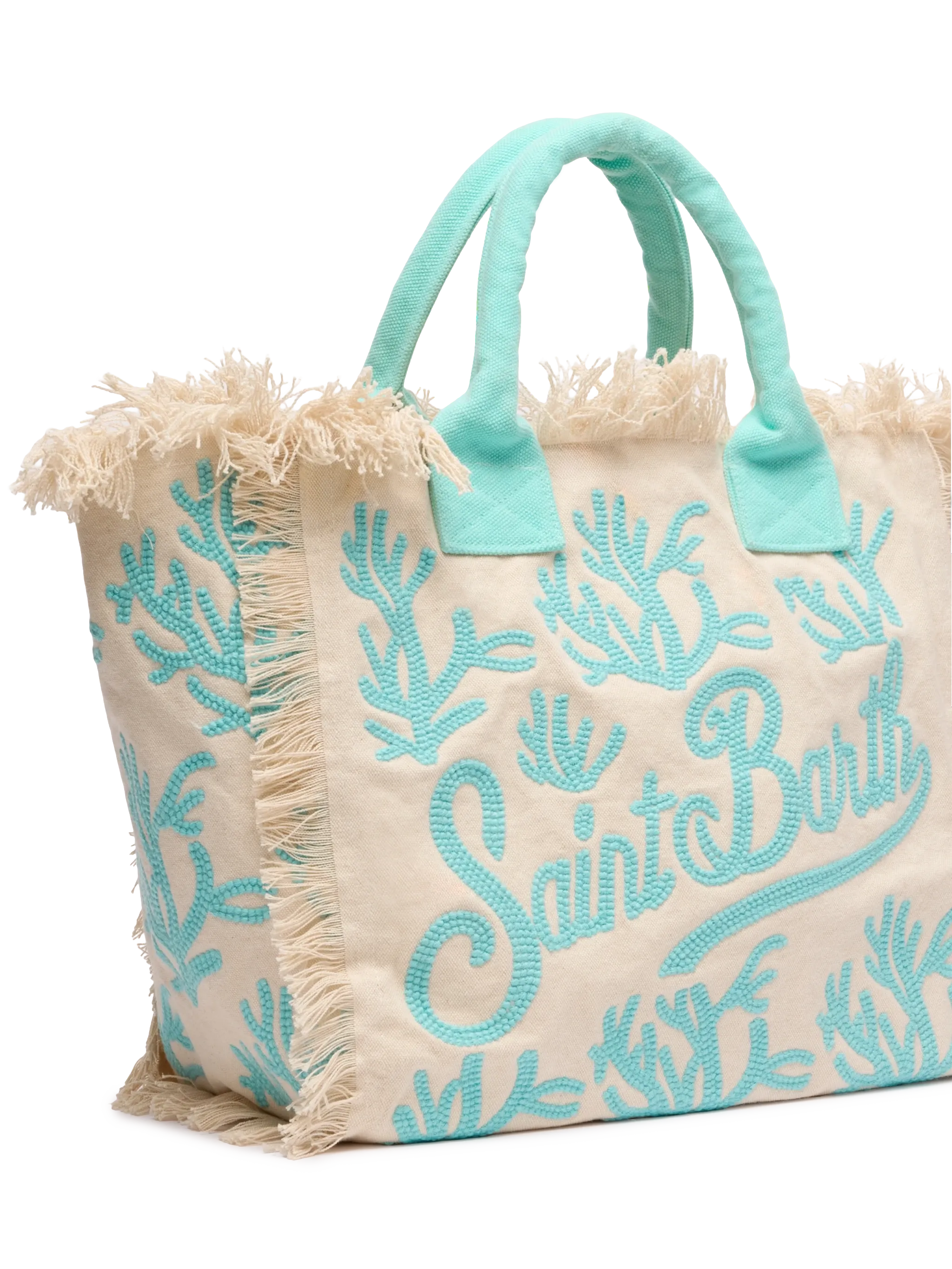 Vanity Rug white and water green cotton tote bag - Image 3