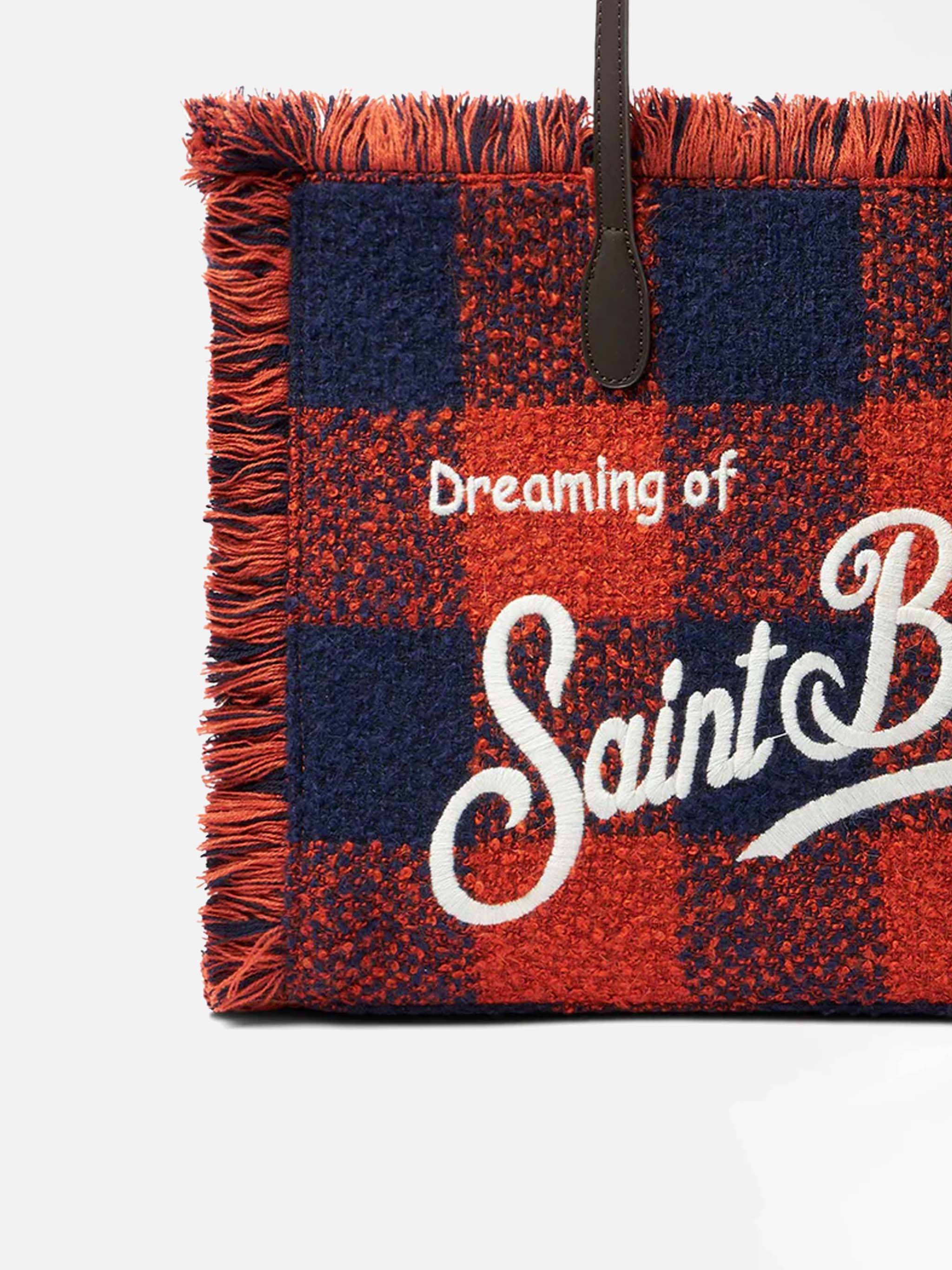 Vanity wooly shoulder bag with check print - Image 2