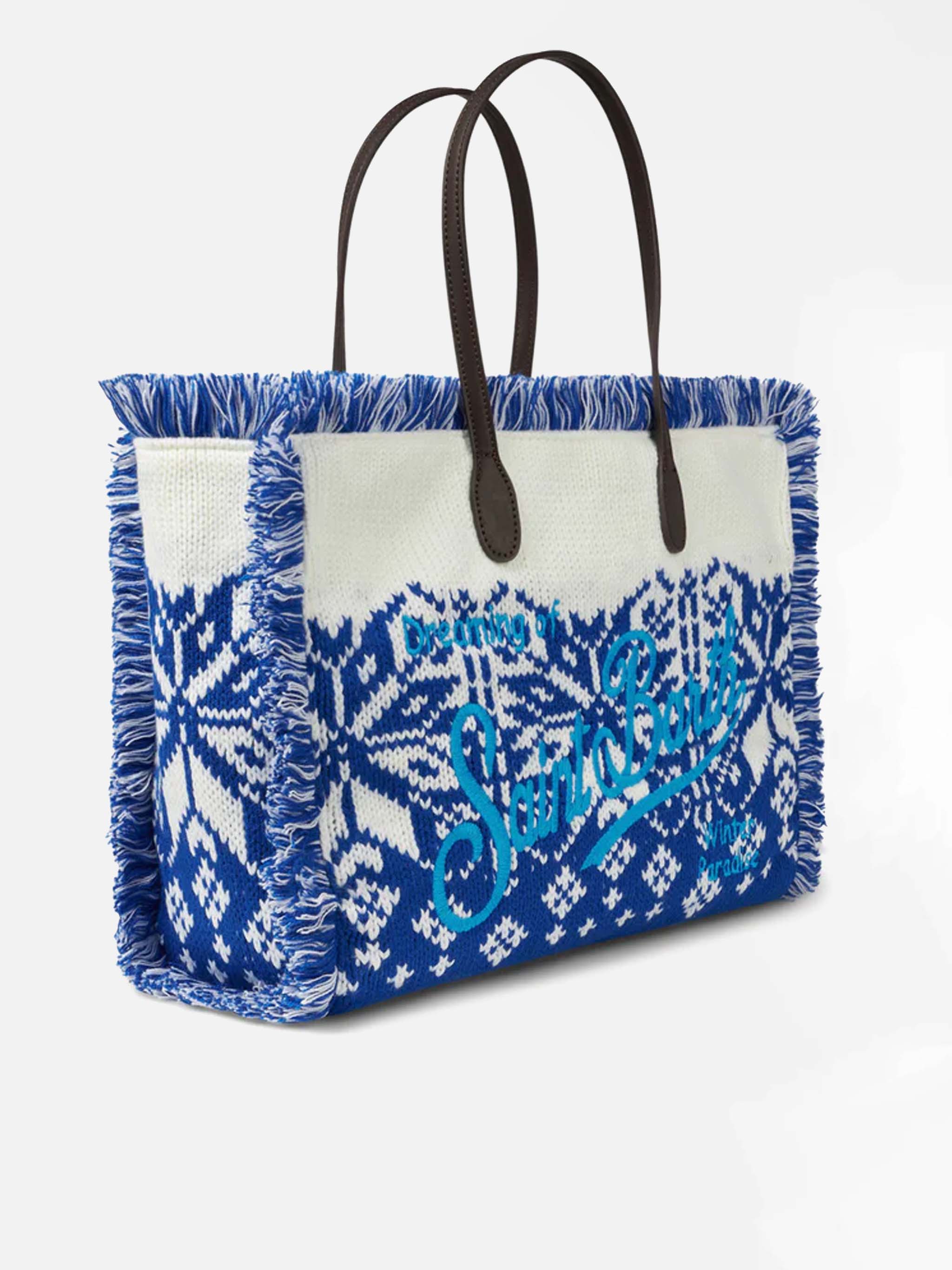 Vanity wooly shoulder bag with nordic pattern - Image 2