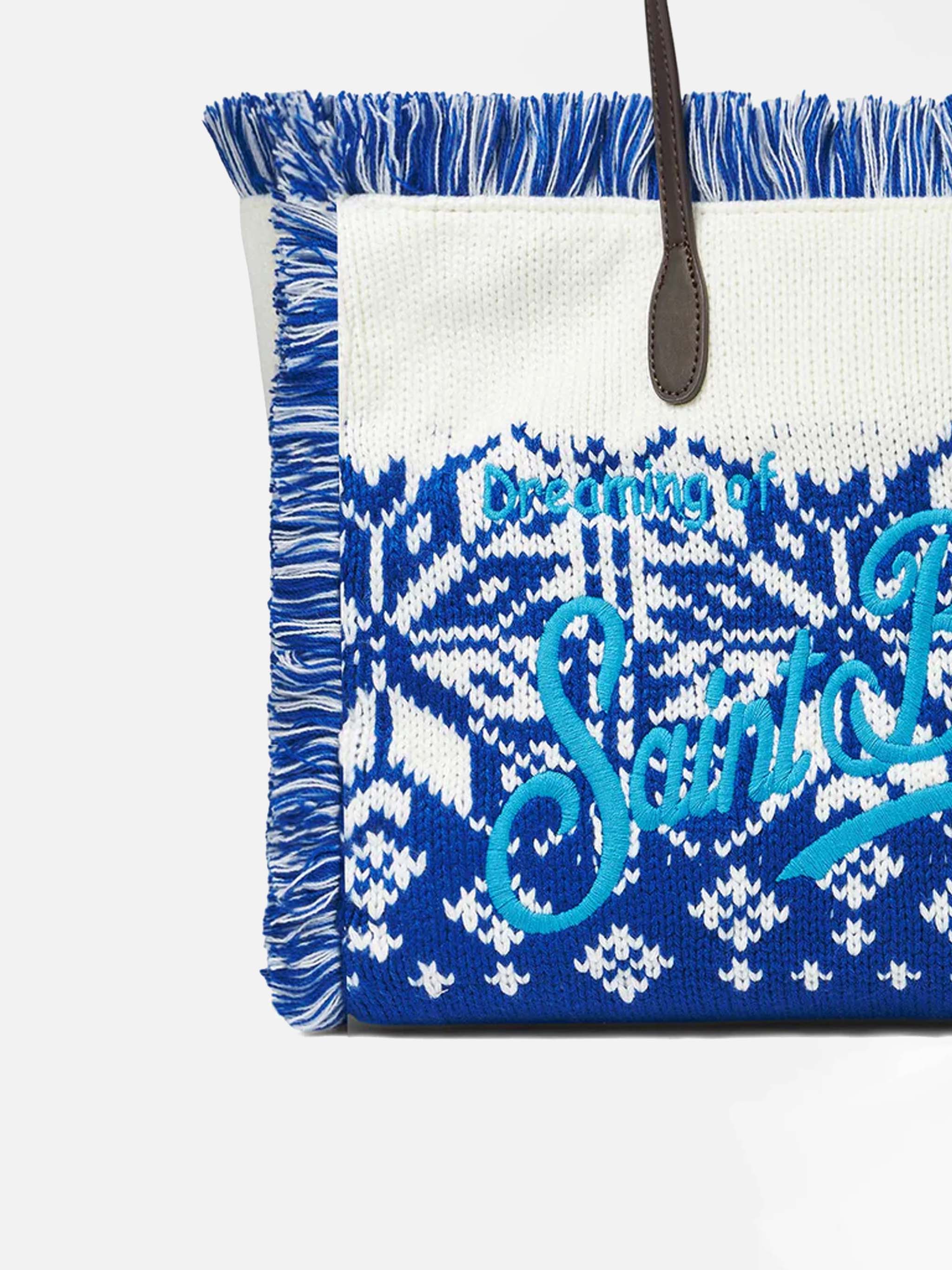 Vanity wooly shoulder bag with nordic pattern - Image 3